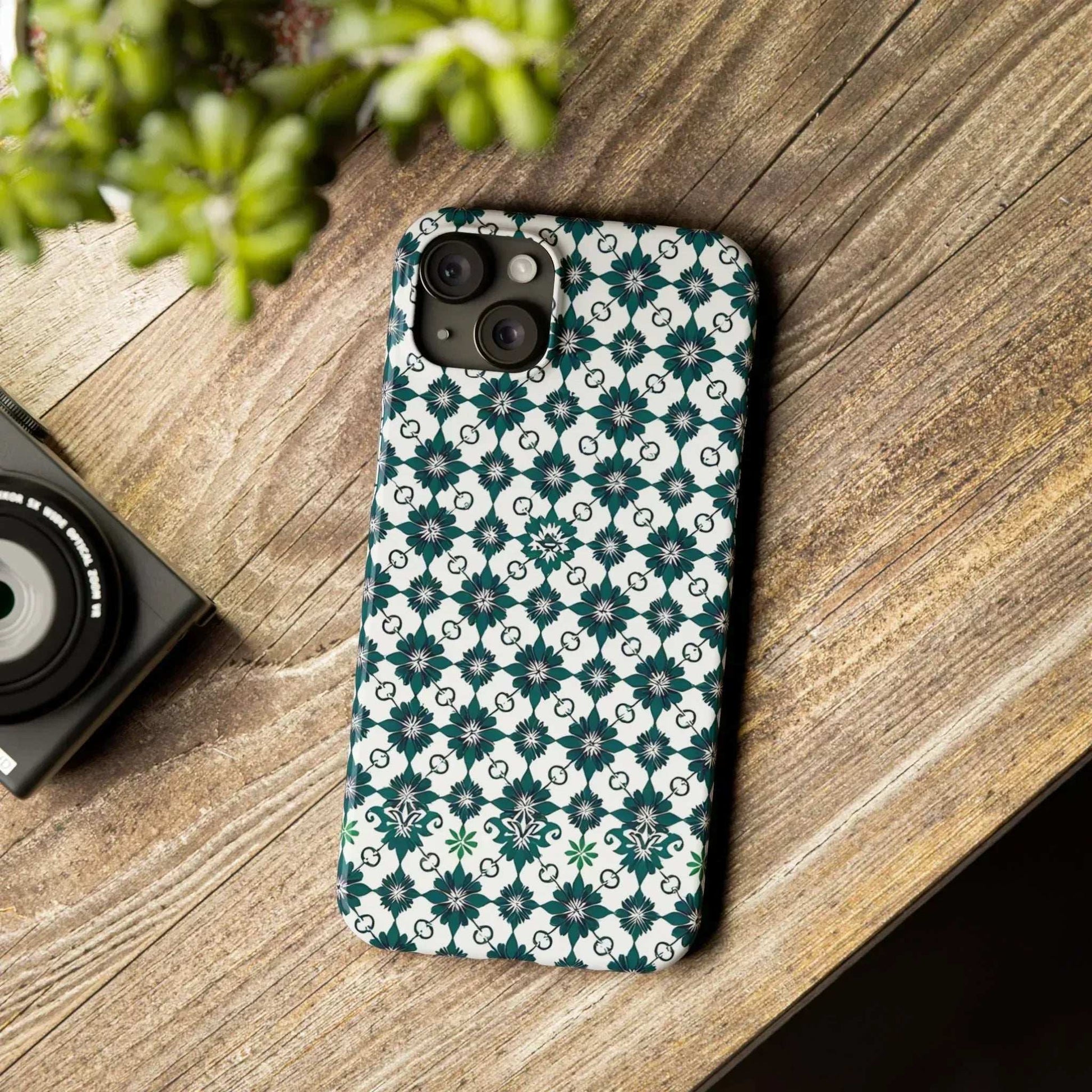 Elegant Geometric Pattern Phone Case for iPhone 11-17 - KARARMDESIGN