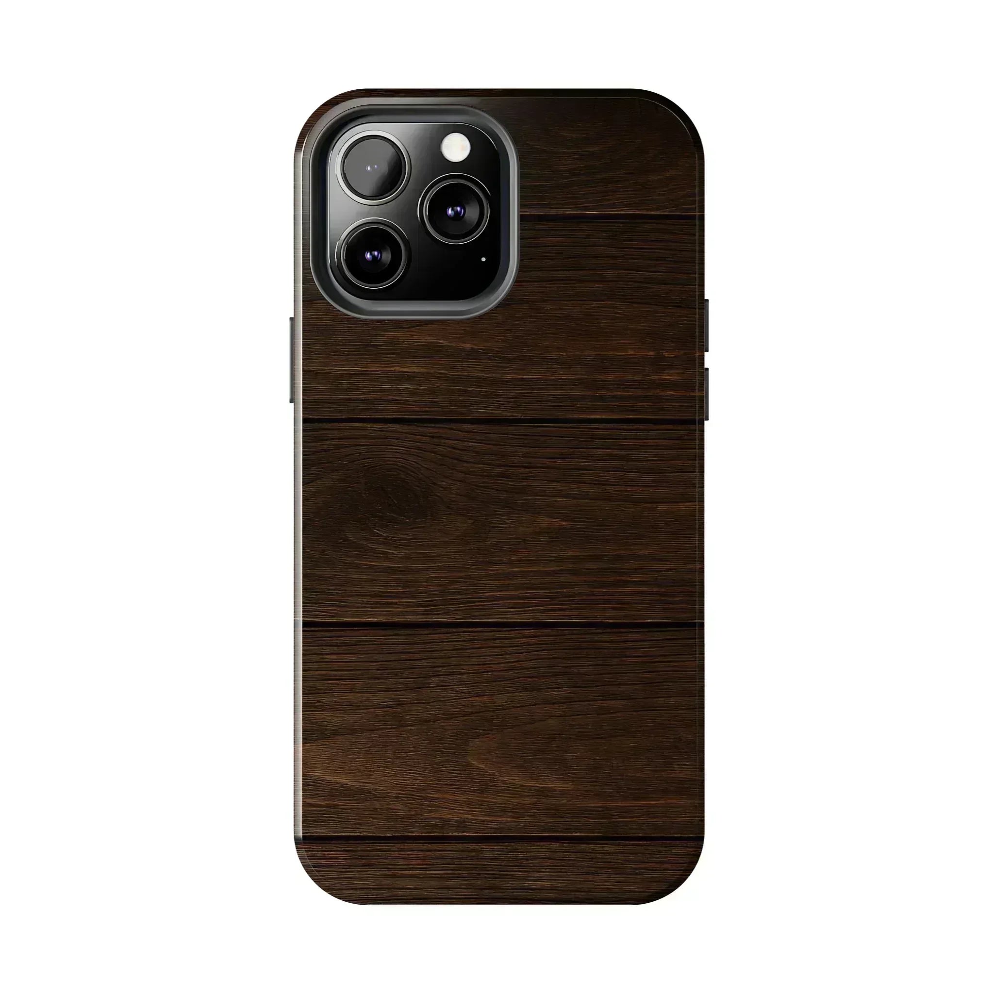 Dark Wood Grain Phone Case for iPhone and Galaxy - KARARMDESIGN