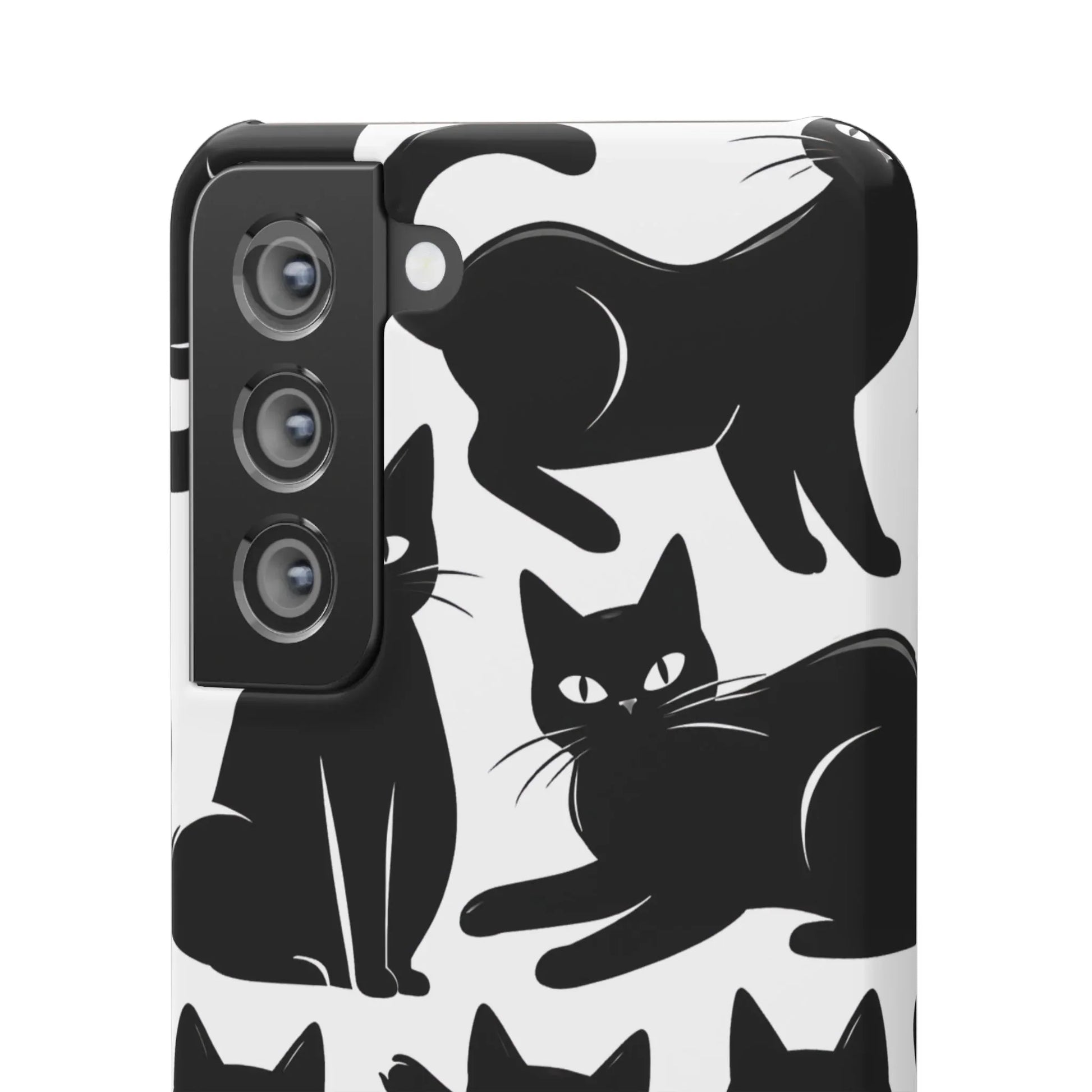 Black Cats Phone Case for iPhone 11-17 and Galaxy S20-S25 - KARARMDESIGN