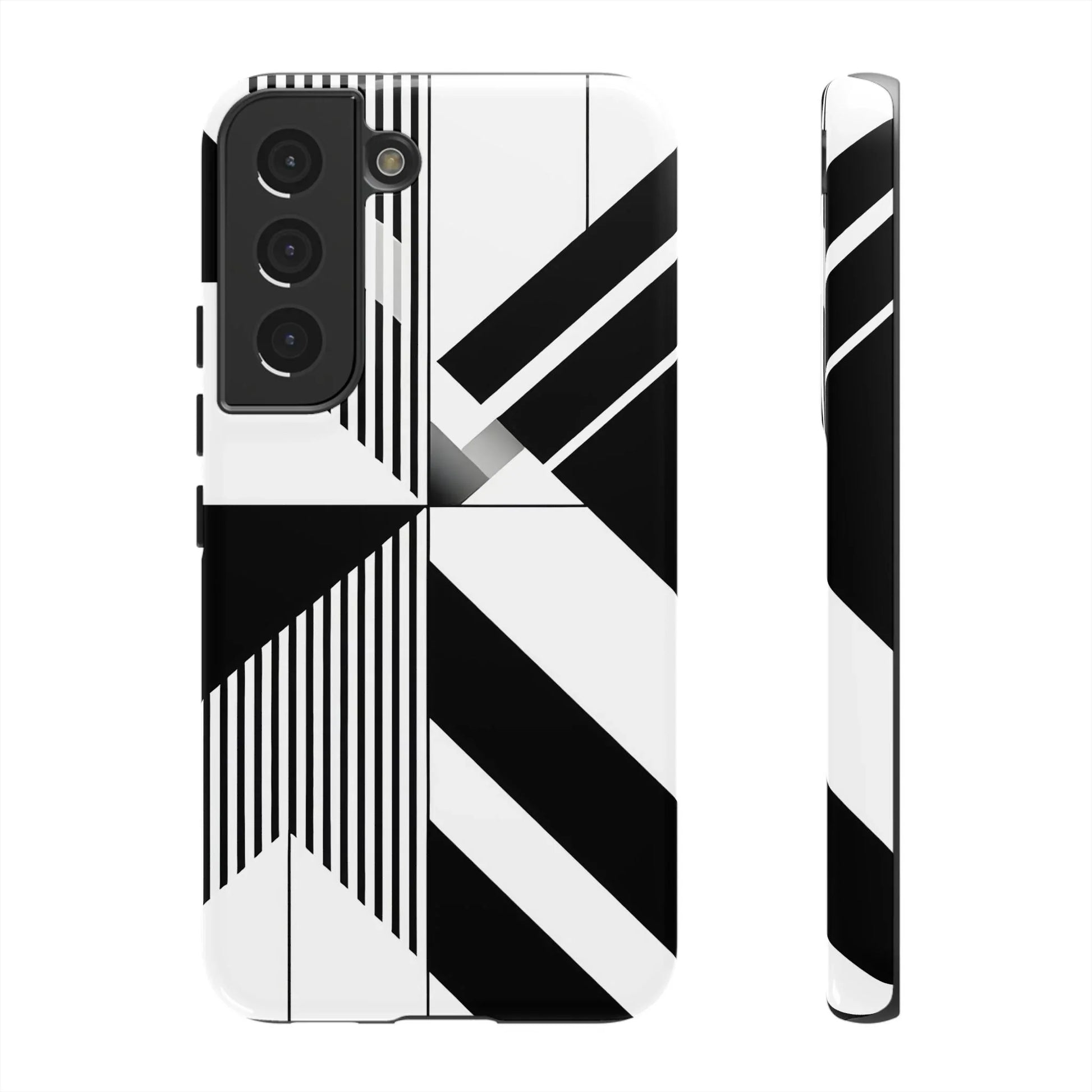 Monochrome Tough Phone Case for iPhone 11-16 and Galaxy S20–S25 - KARARMDESIGN