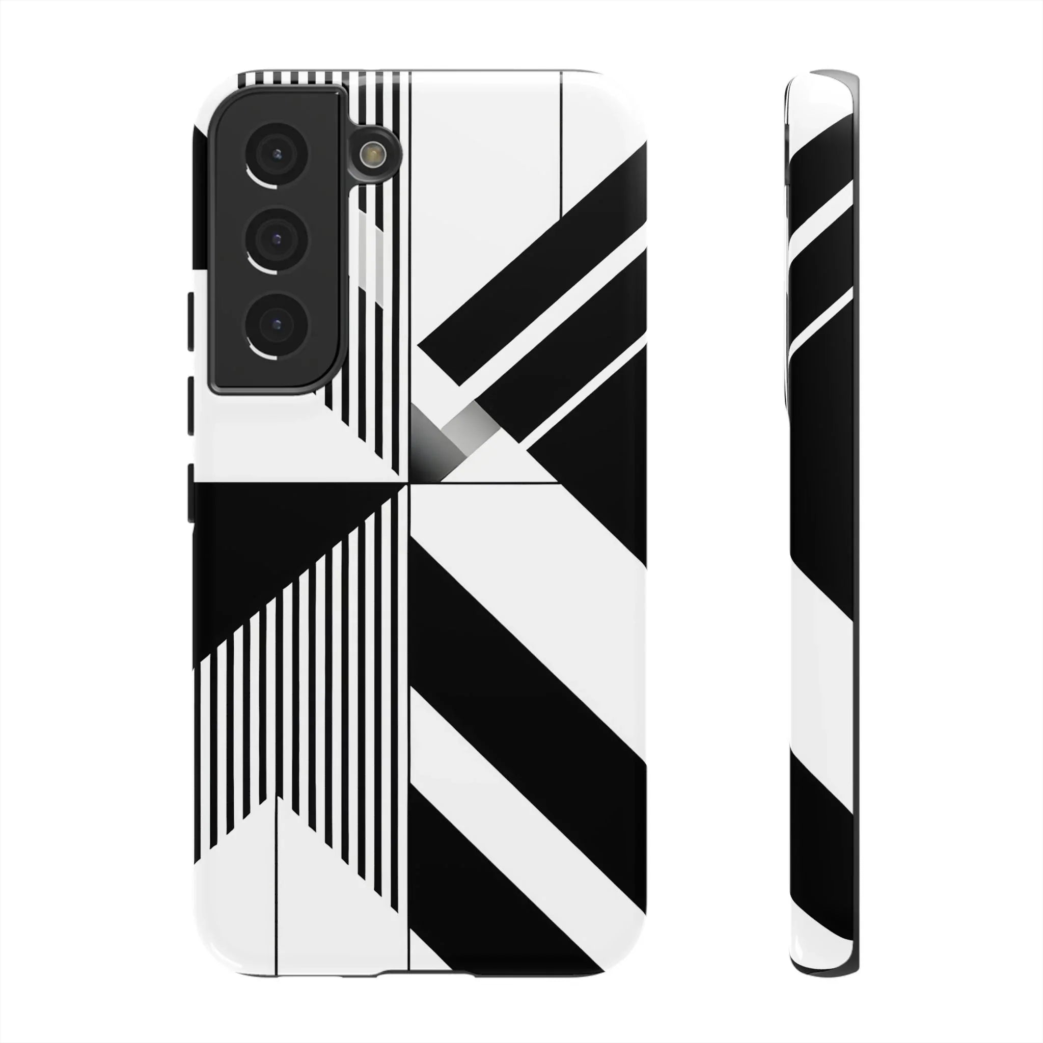 Monochrome Tough Phone Case for iPhone 11-16 and Galaxy S20–S25 - KARARMDESIGN