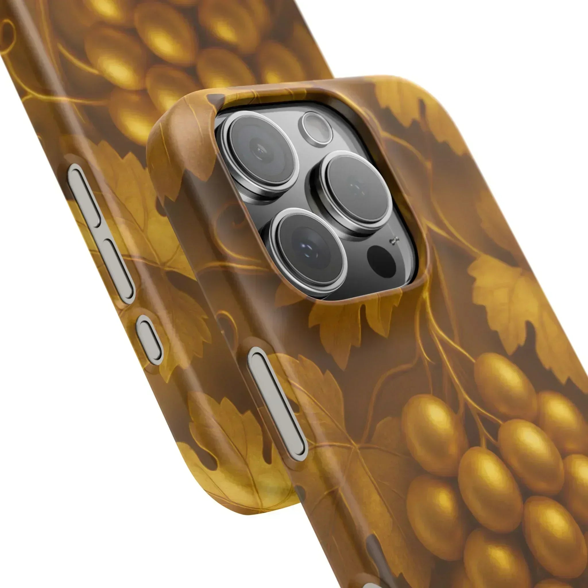 Golden Grapes Phone Case for iPhone 8–16 - KARARMDESIGN