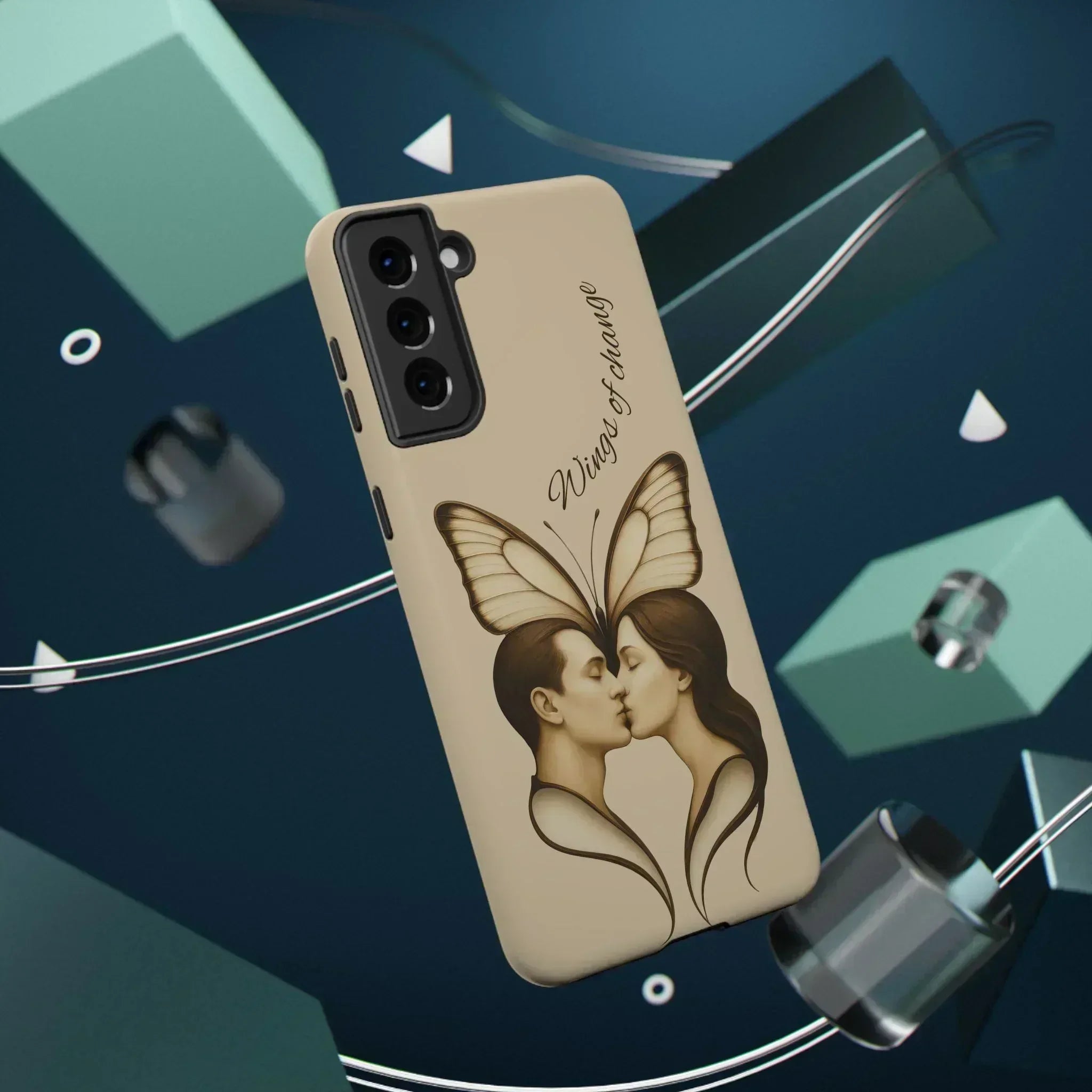 Romantic Butterfly Couple Phone Case for iPhone 12-16 and Galaxy S21-S22 - KARARMDESIGN