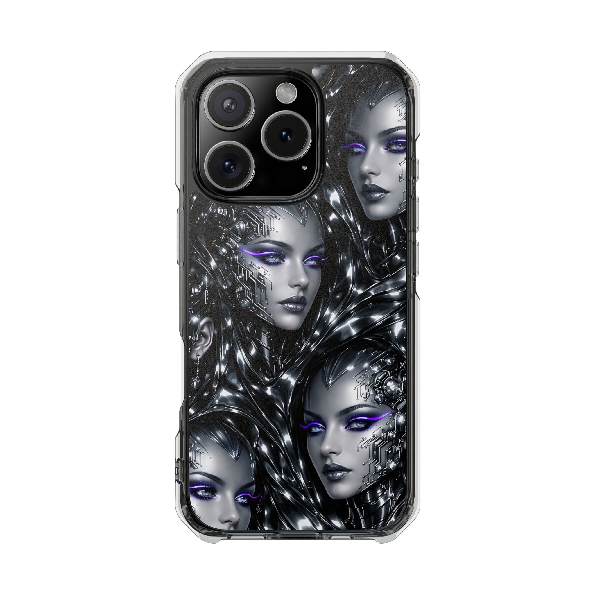 Cyber Chrome Women Phone Case for iPhone 14-17