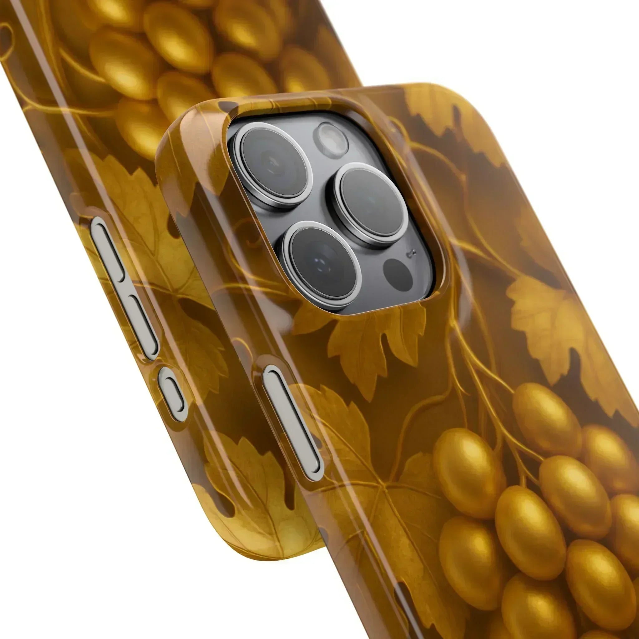 Golden Grapes Phone Case for iPhone 8–16 - KARARMDESIGN