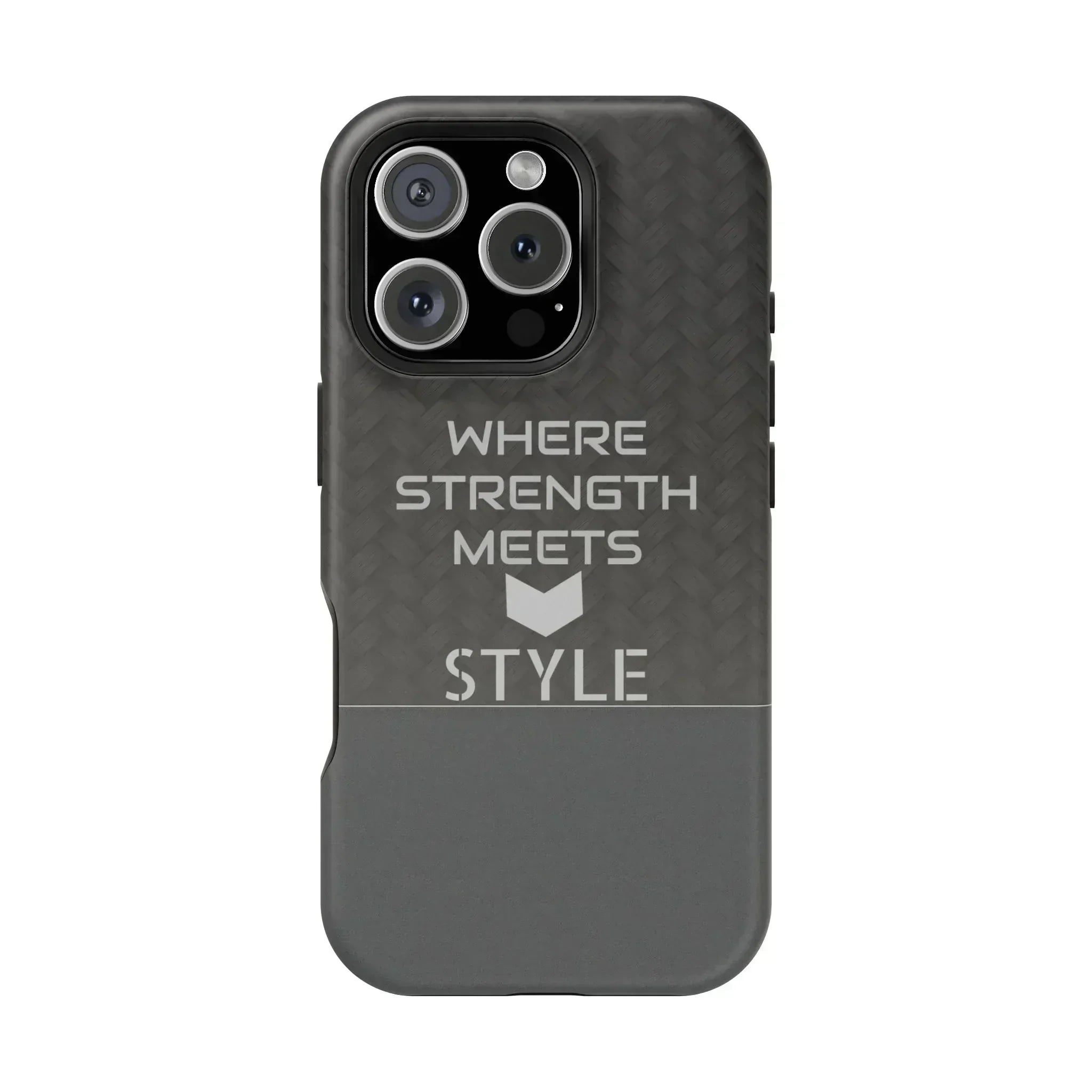Gray Carbon Phone Case for iPhone 12-16 and Galaxy S21-S22 - KARARMDESIGN