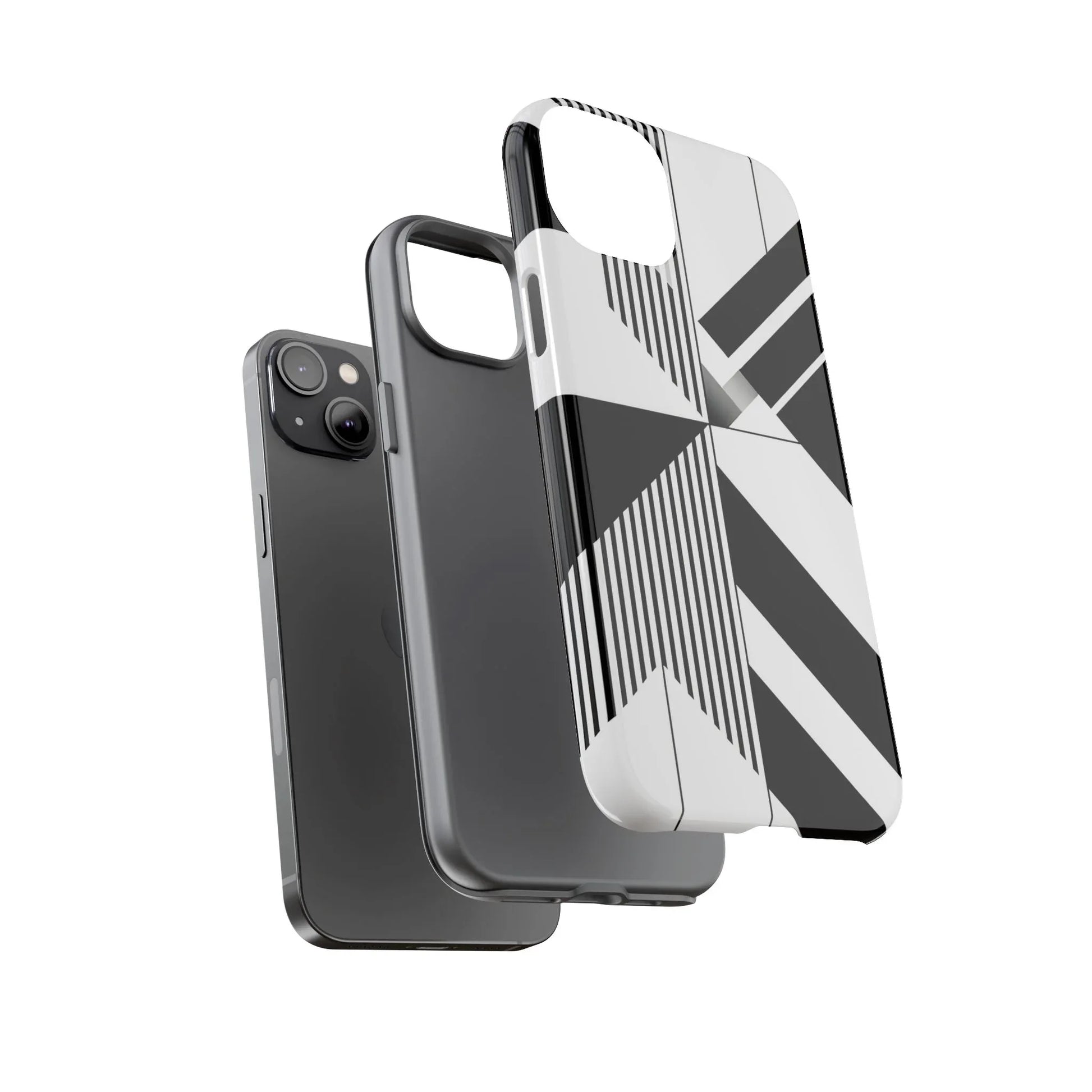 Monochrome Tough Phone Case for iPhone 11-16 and Galaxy S20–S25 - KARARMDESIGN