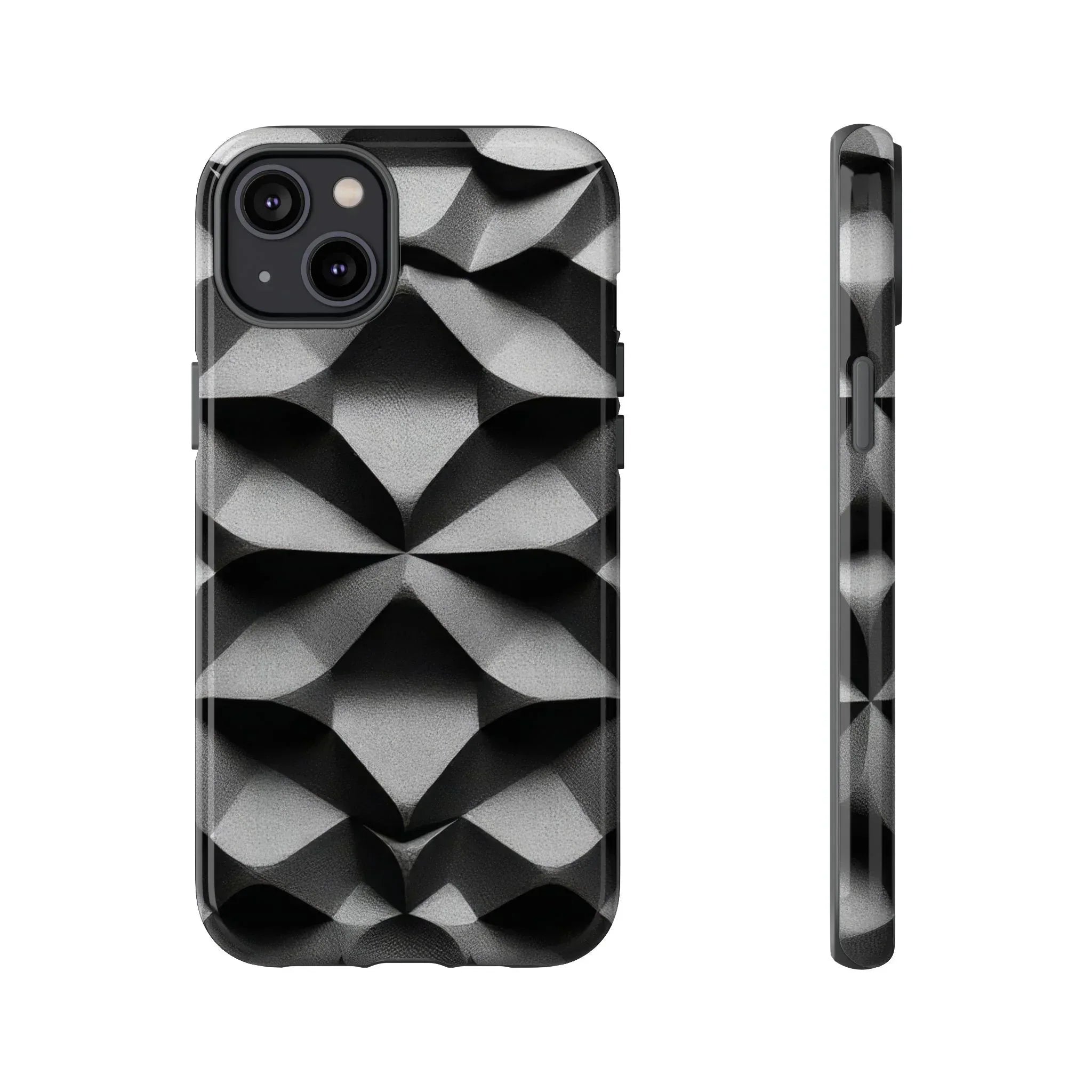 3D Geometric Phone Case for iPhone 8–17 - KARARMDESIGN