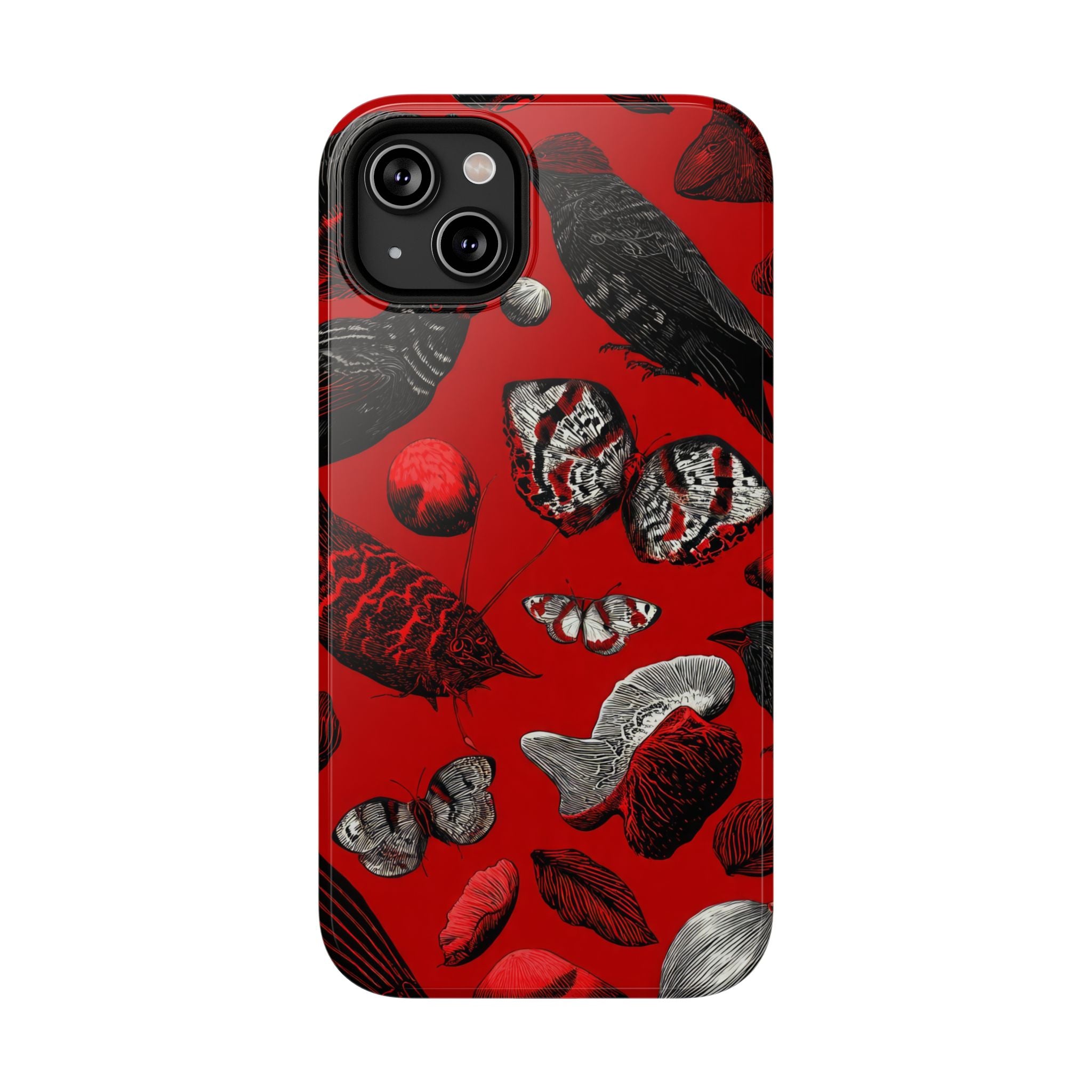 Crimson Wilderness Phone Case for iPhone 11-17