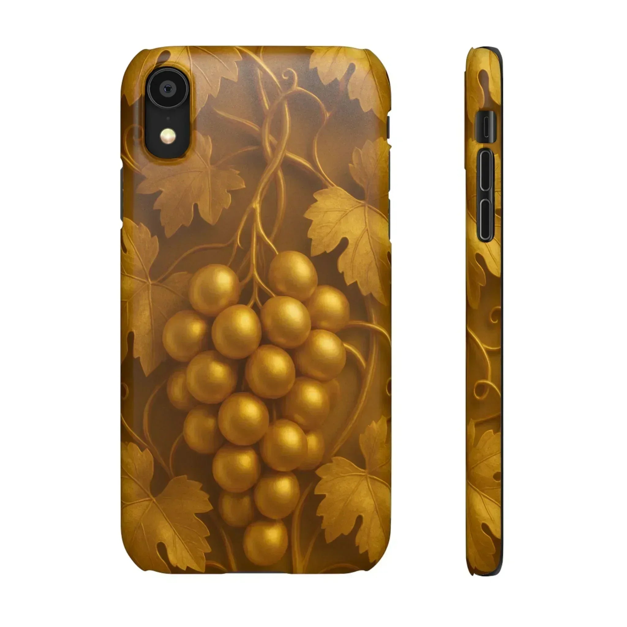 Golden Grapes Phone Case for iPhone 8–16 - KARARMDESIGN