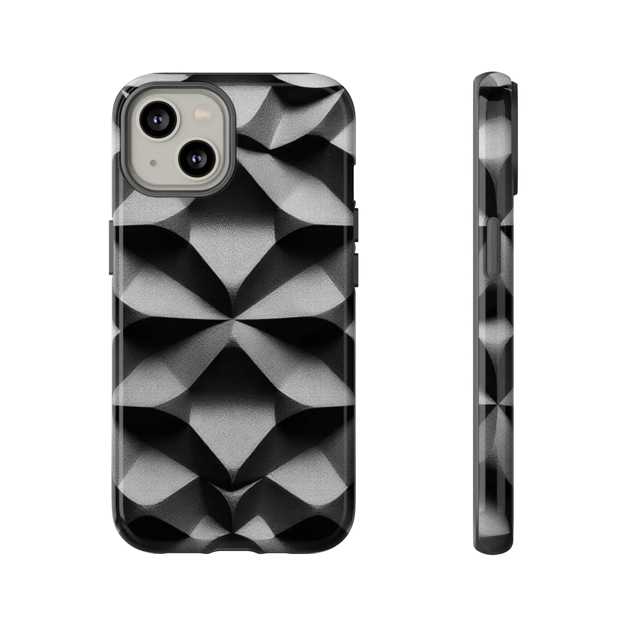 3D Geometric Phone Case for iPhone 8–17 - KARARMDESIGN