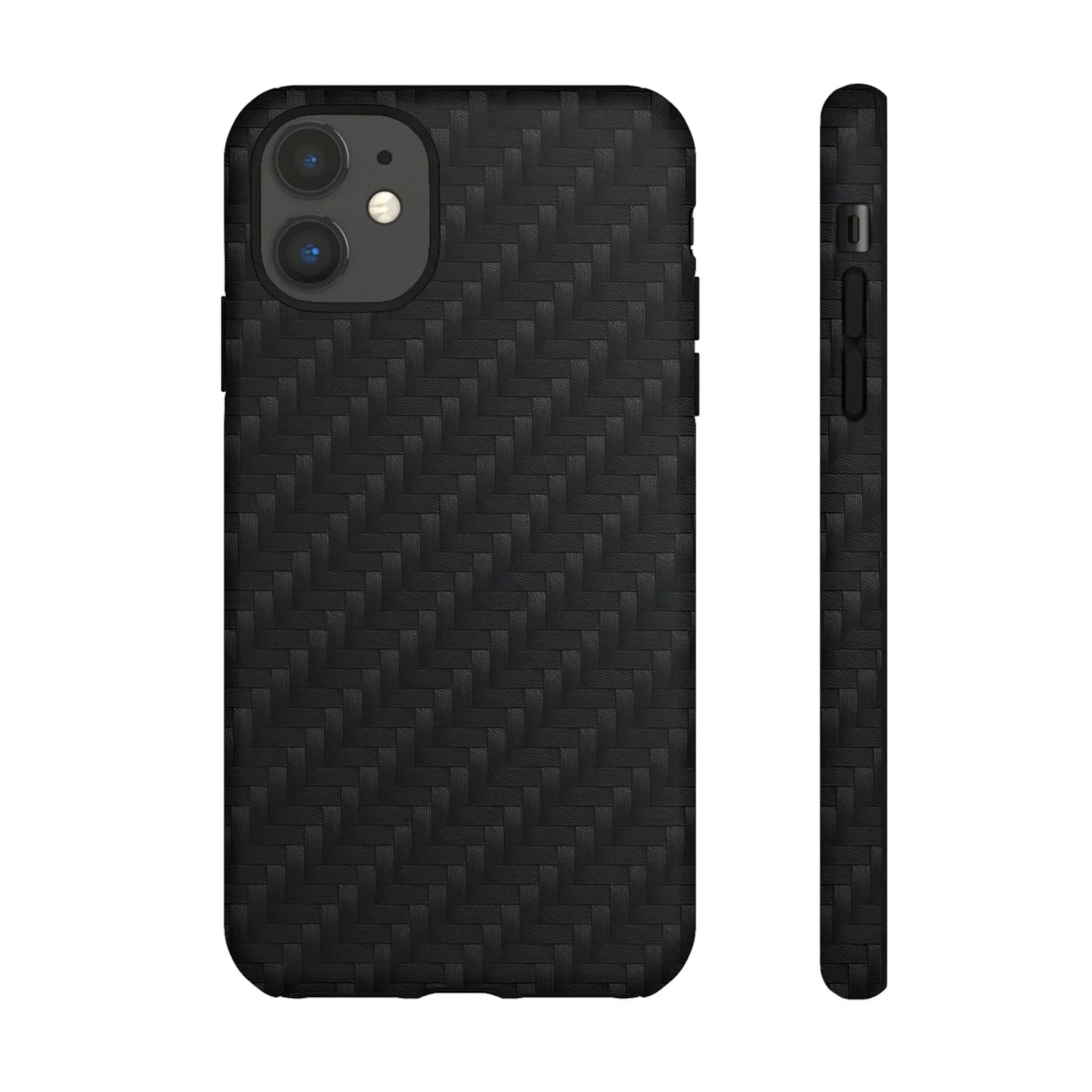 Black Carbon Phone Case Tough Case for iPhone 8-16 and Google Pixel up to 9 Models - KarArmDesign