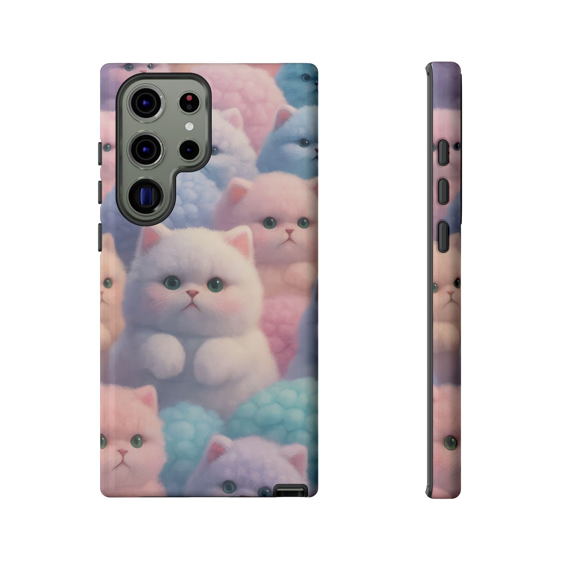 Pastel Kitten Phone Case for iPhone 8-17 and Samsung Galaxy S10-S25 Models - KARARMDESIGN