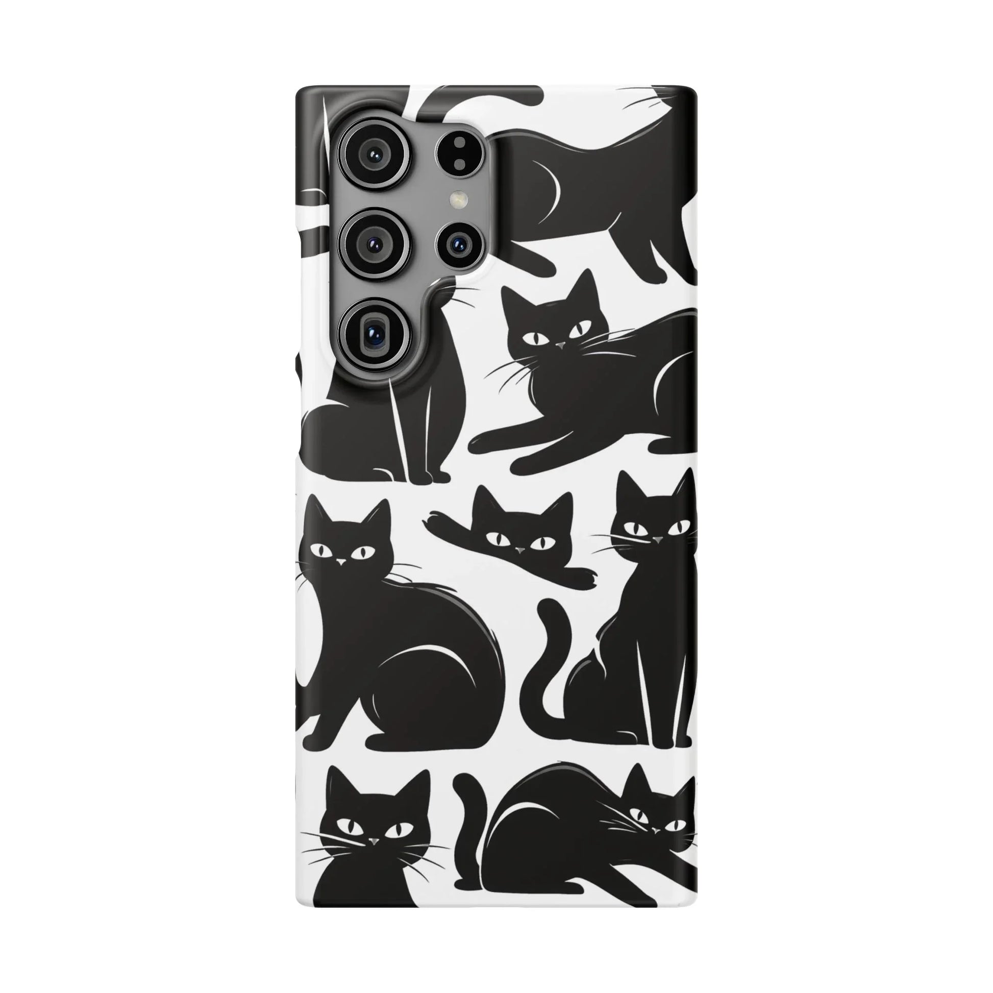 Black Cats Phone Case for iPhone 11-17 and Galaxy S20-S25 - KARARMDESIGN