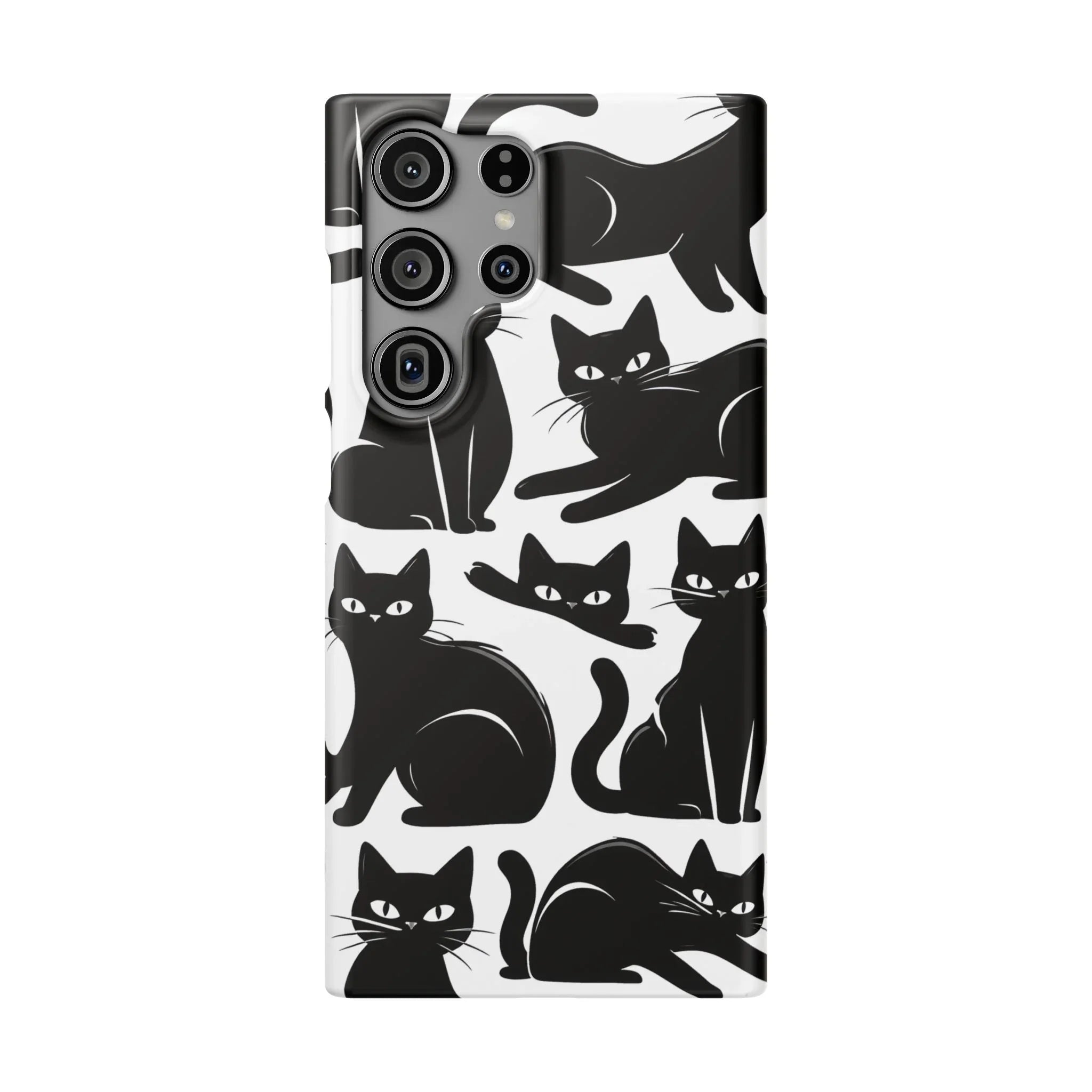 Black Cats Phone Case for iPhone 11-17 and Galaxy S20-S25 - KARARMDESIGN
