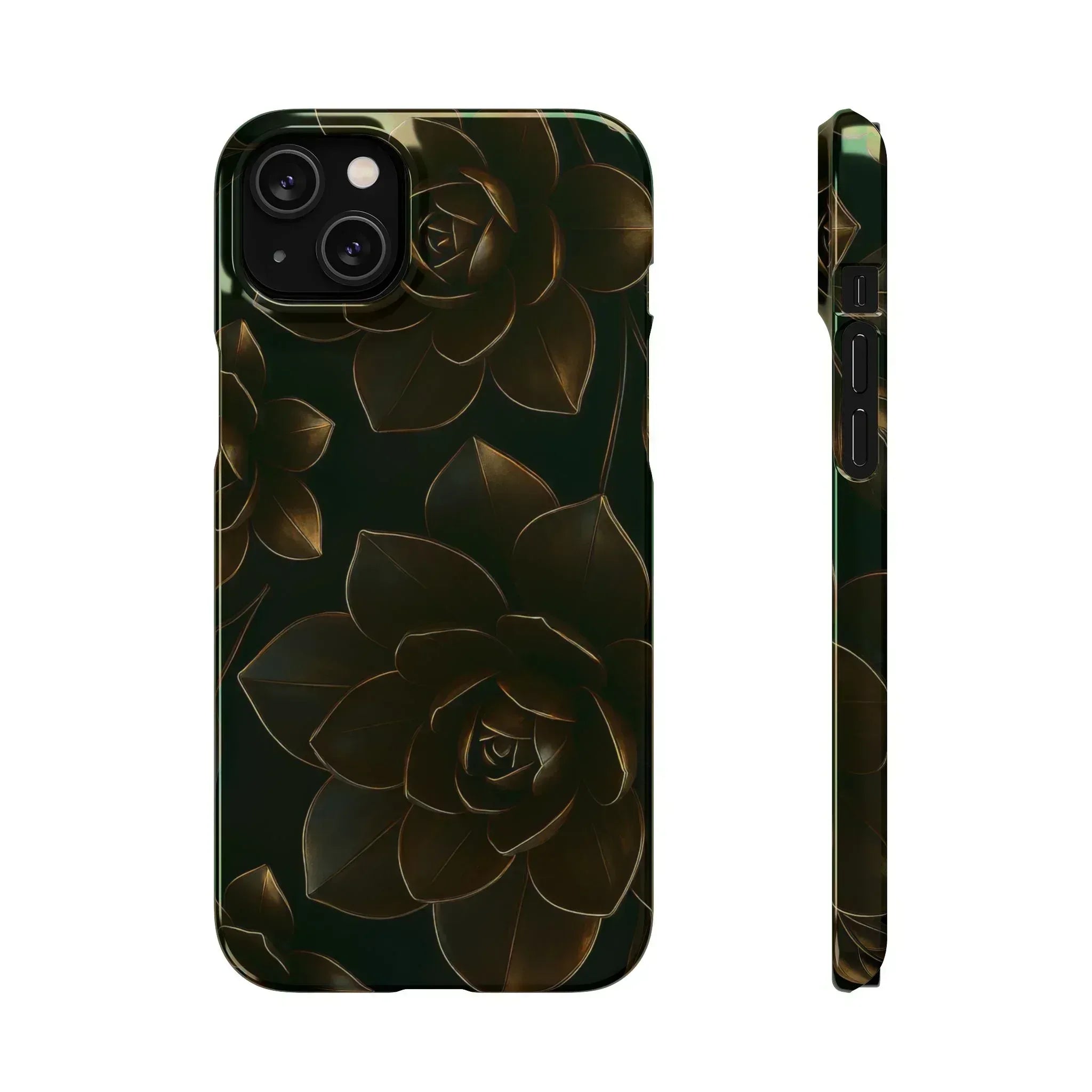 Metal Flower Phone Case for iPhone 8-16 and Galaxy S20-S24 - KARARMDESIGN