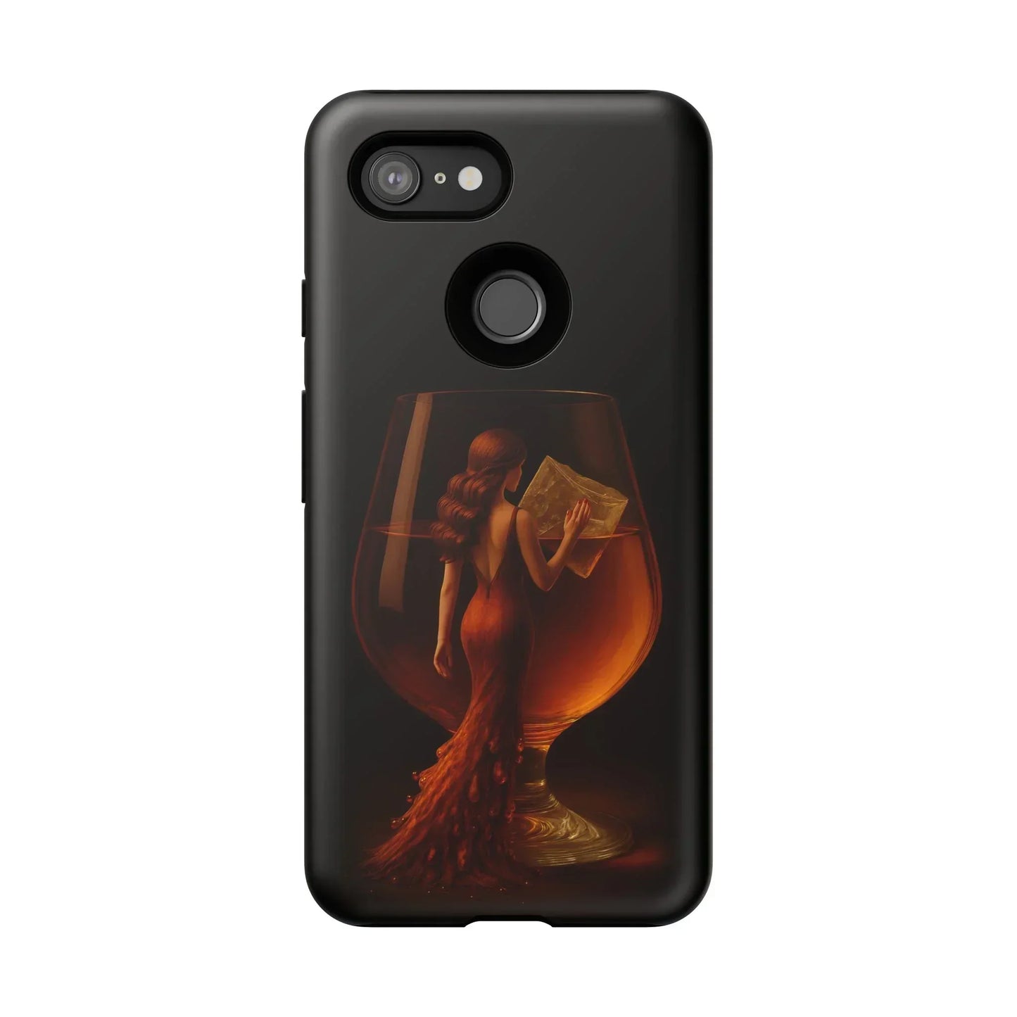Elegant Midnight Lady Phone Case for iPhone 8-16 and Google Pixel up to 9 Models - KarArmDesign
