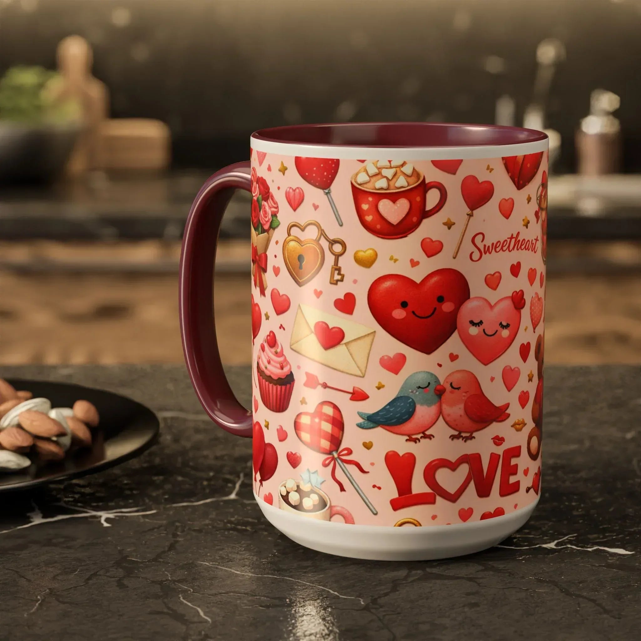 Sweetheart Love Mug - Colorful Mugs (11oz, 15oz) - KARARMDESIGN