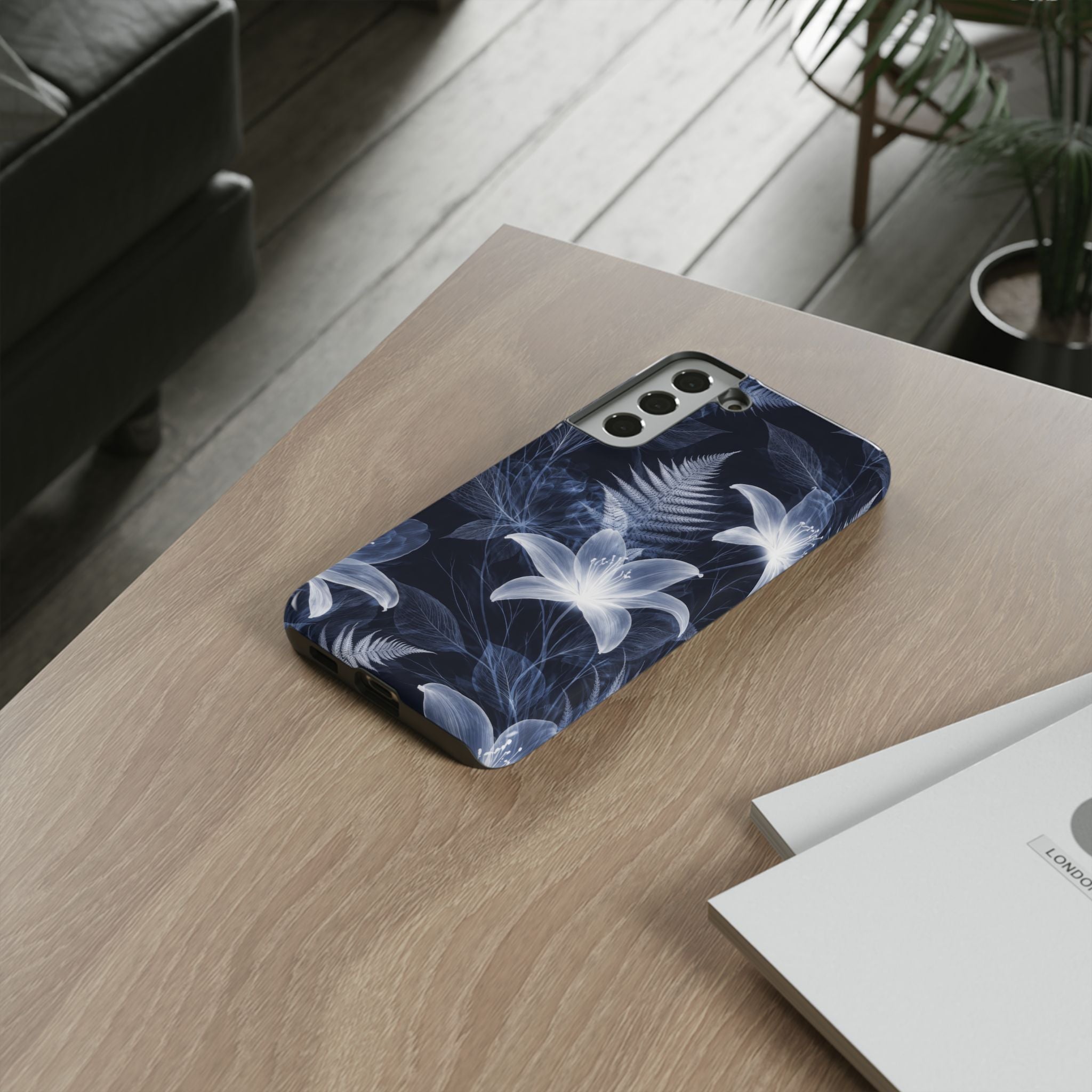 Moonlight Garden Phone Case for iPhone 11-17 and Galaxy S20-S26