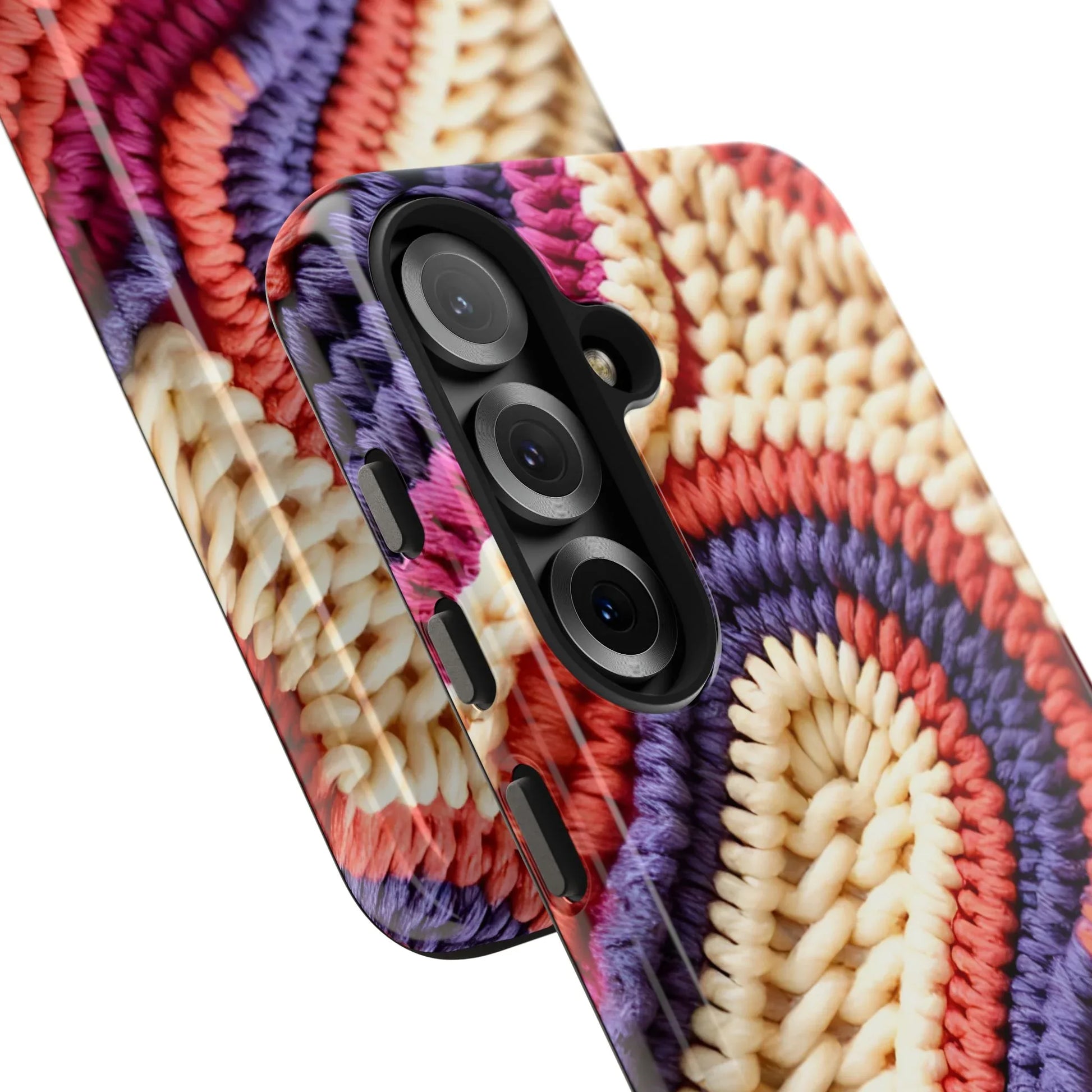 Handwoven Textile Art Phone Case for iPhone 11-17 and Galaxy S21-S25 - KARARMDESIGN