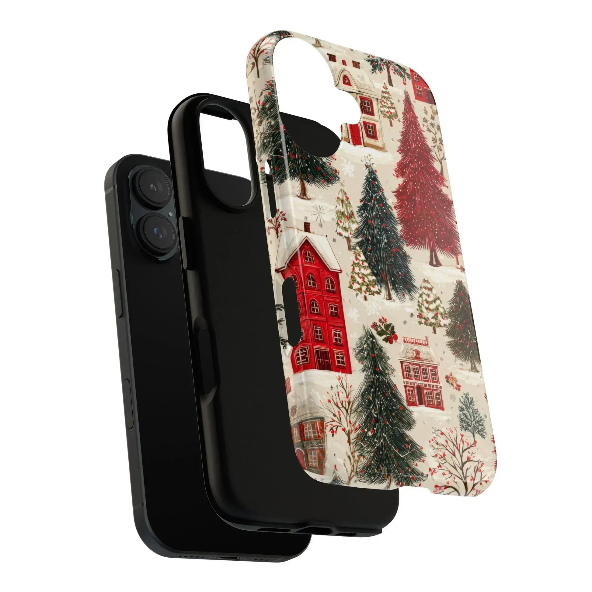 Cozy Winter Village Phone Case for iPhone 11-17 and Galaxy S10-S25 - KARARMDESIGN