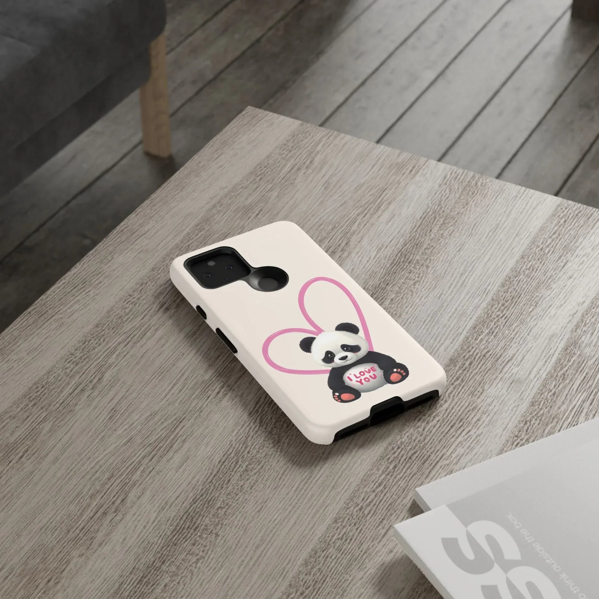 Cute Panda Heart Love Phone Case for Google Pixel up to 9 - KARARMDESIGN
