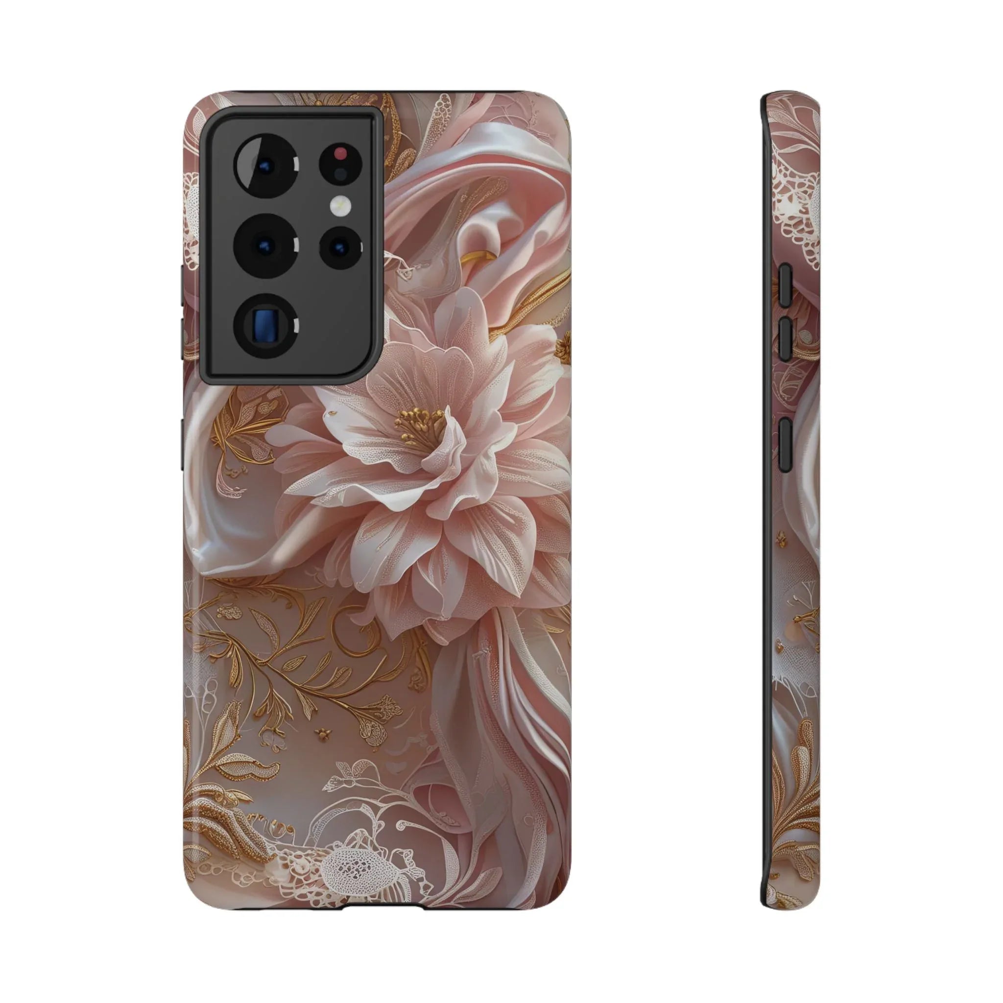 Elegant Floral Phone Case for iPhone 11-17 and Samsung Galaxy S21-S22 - KARARMDESIGN