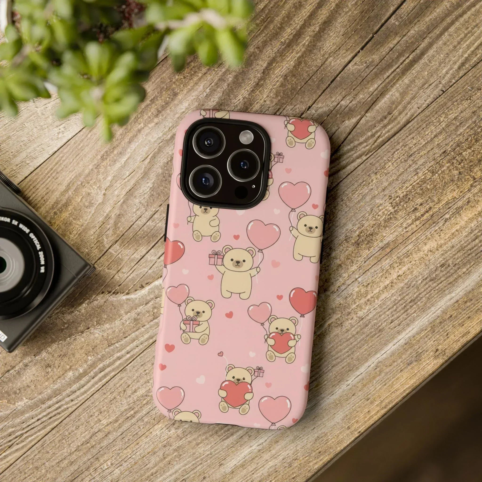 Teddy's Valentine Parade Phone Case for iPhone 11-17 and Galaxy S21-S25 - KARARMDESIGN