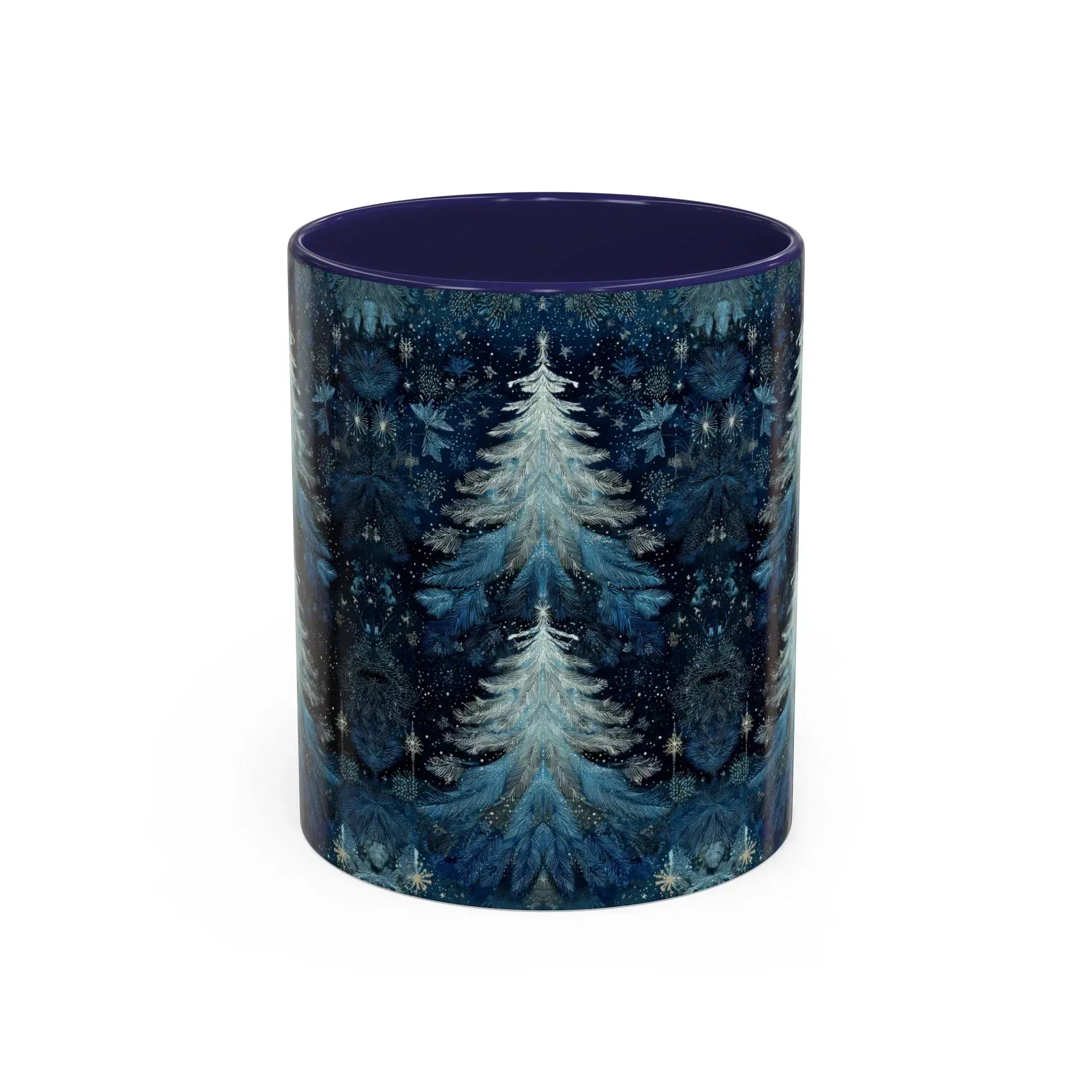 Blue Christmas Tree Accent Coffee Mug - KARARMDESIGN