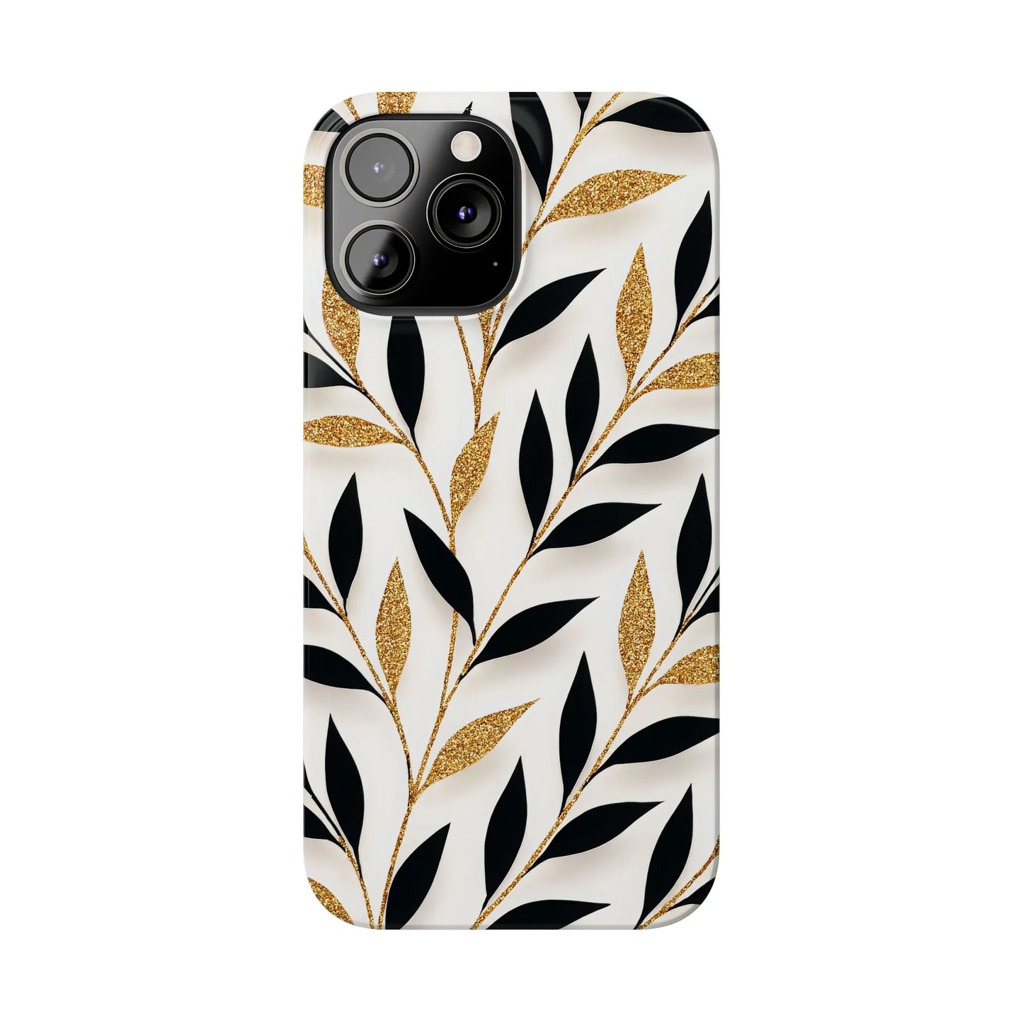 Botanical Gold Leaf Phone Case for iPhone 7-16 Models - KarArmDesign