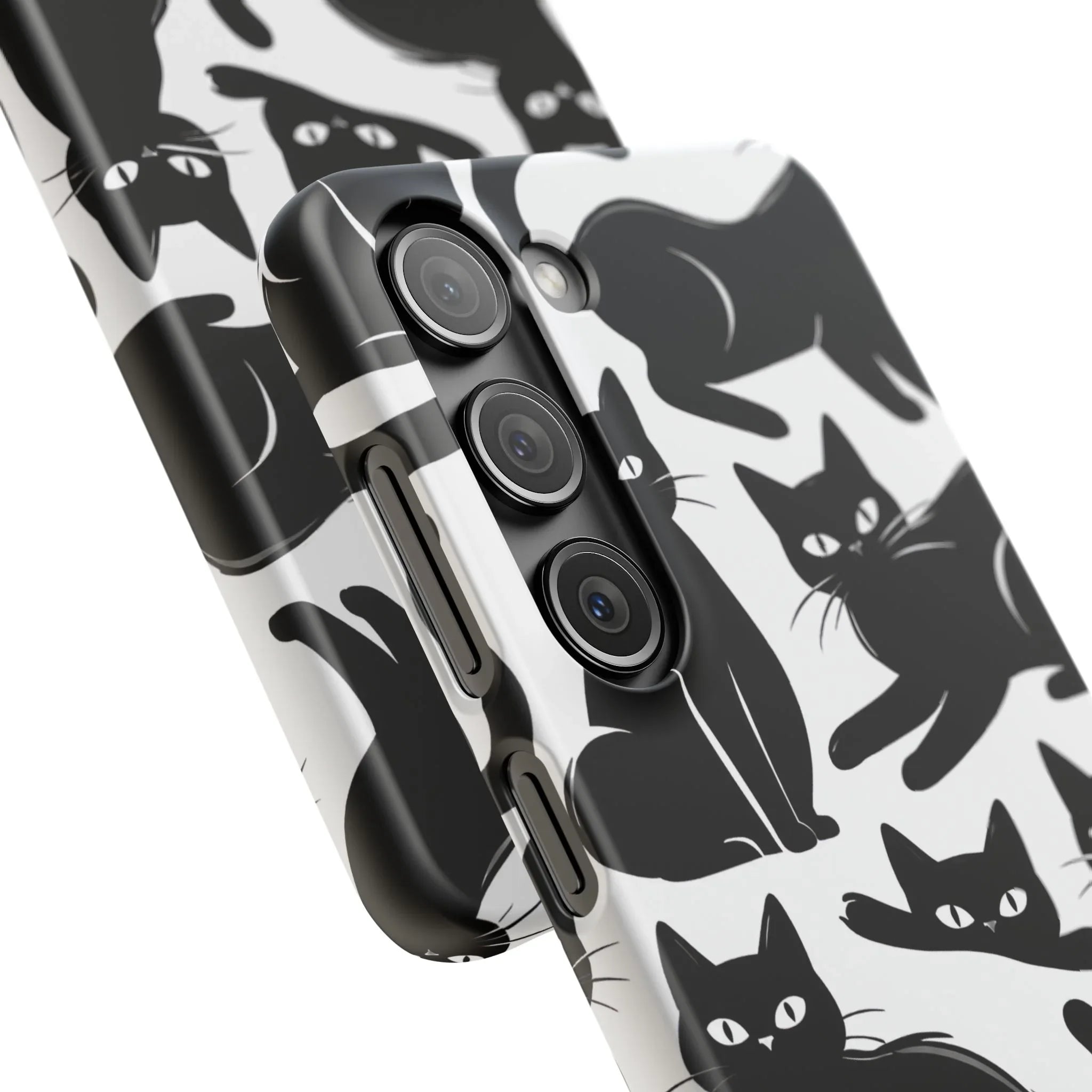 Black Cats Phone Case for iPhone 11-17 and Galaxy S20-S25 - KARARMDESIGN