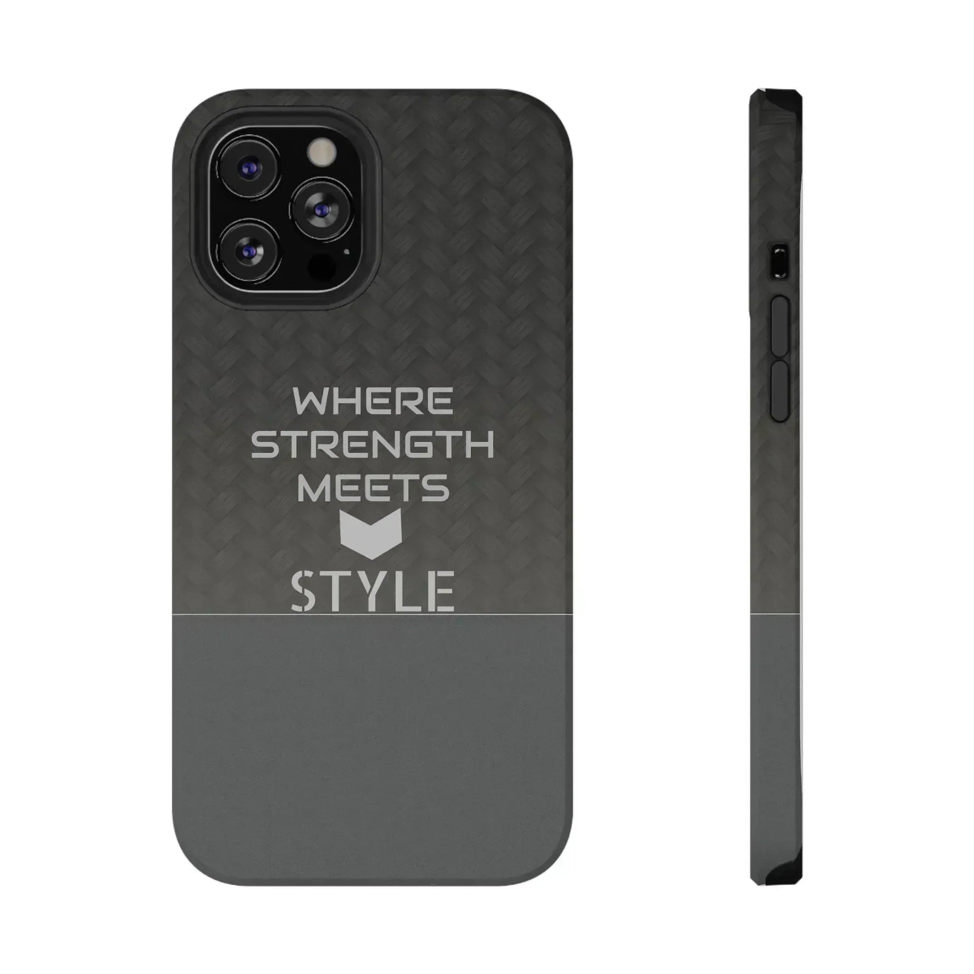 Gray Carbon Phone Case for iPhone 12-16 and Galaxy S21-S22 - KARARMDESIGN