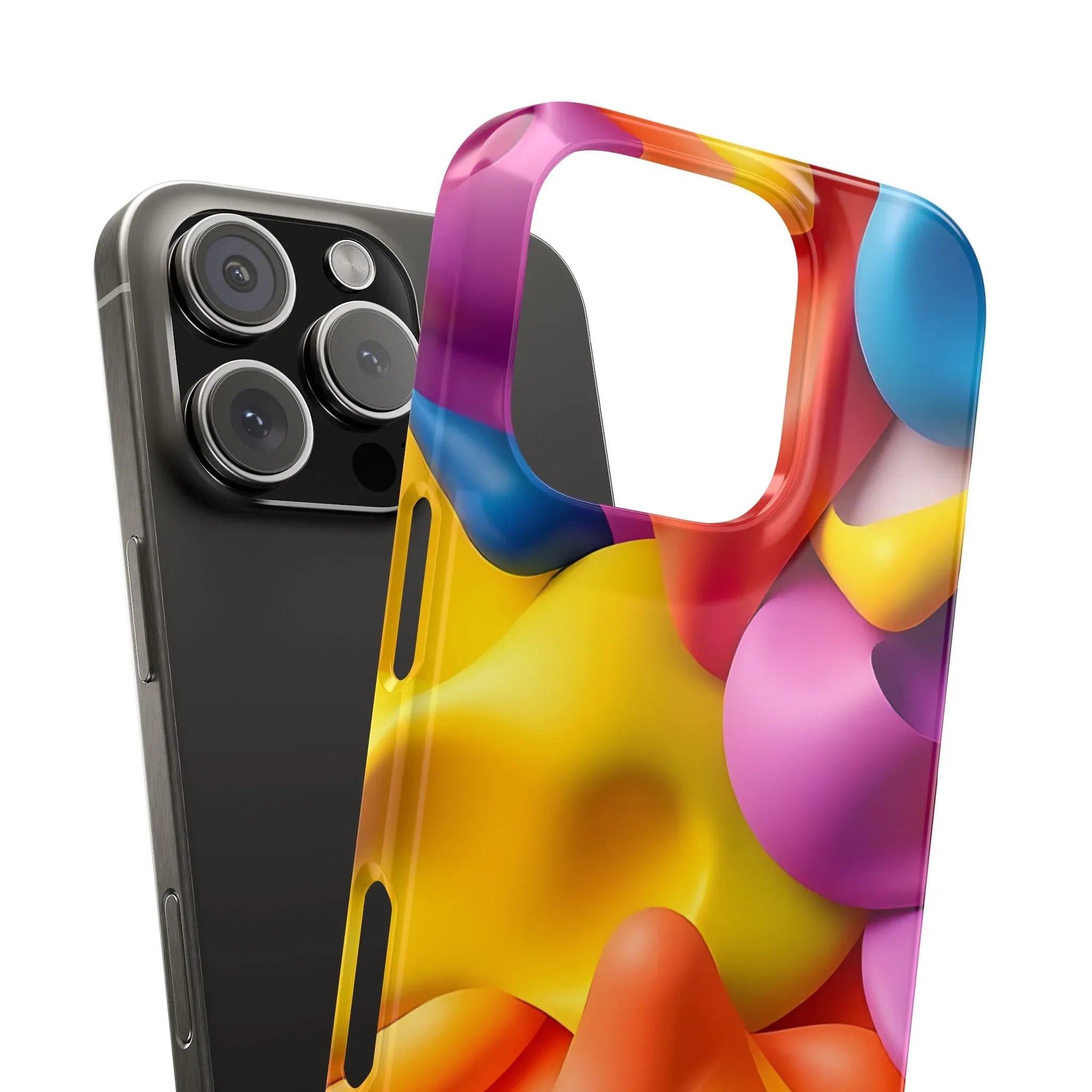 Vibrant Abstract Color Phone Case for iPhone 11-16 - KARARMDESIGN