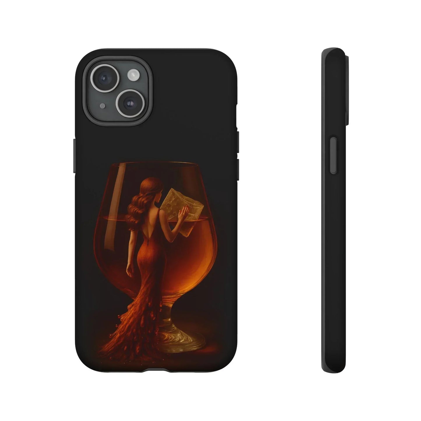 Elegant Midnight Lady Phone Case for iPhone 8-16 and Google Pixel up to 9 Models - KarArmDesign