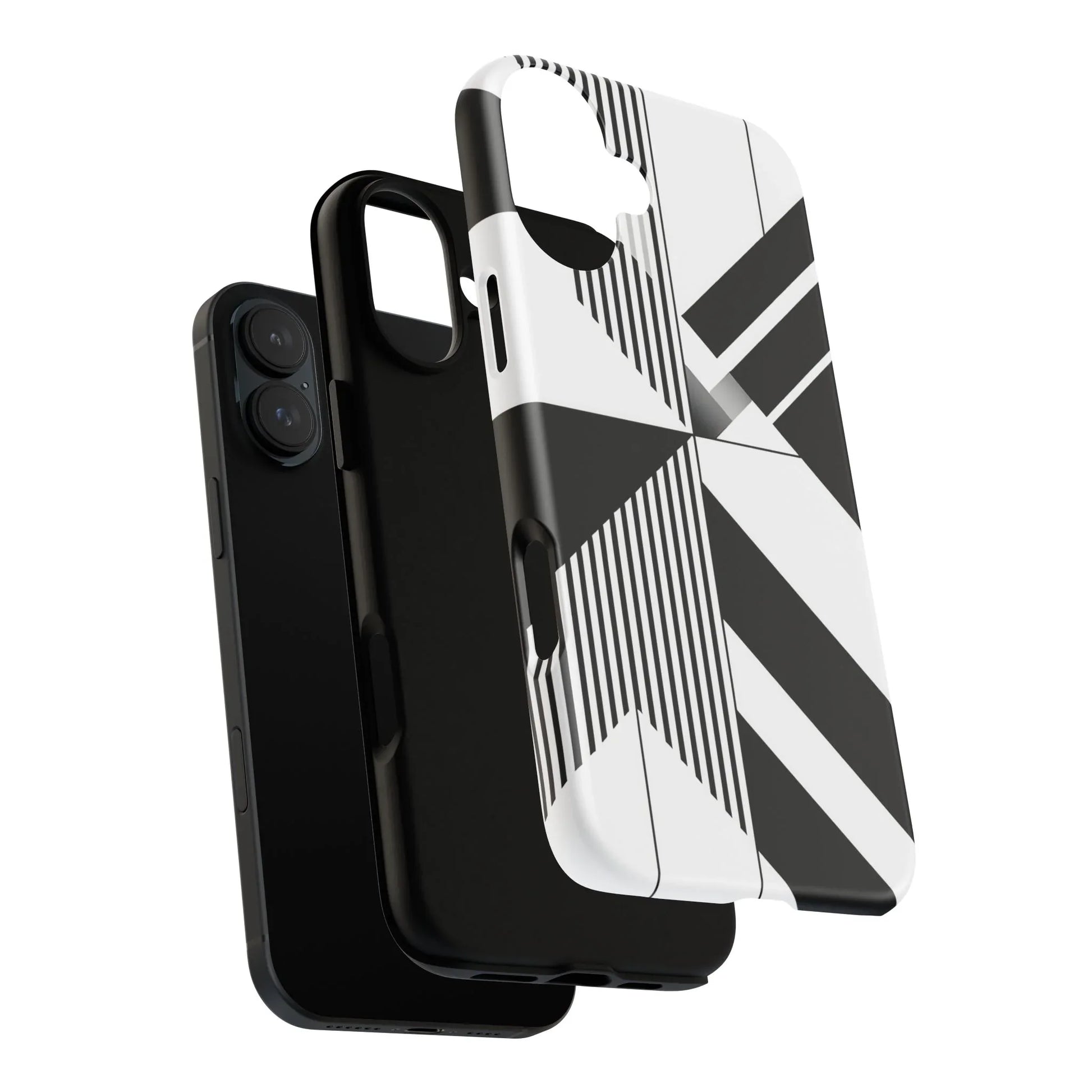 Monochrome Tough Phone Case for iPhone 11-16 and Galaxy S20–S25 - KARARMDESIGN