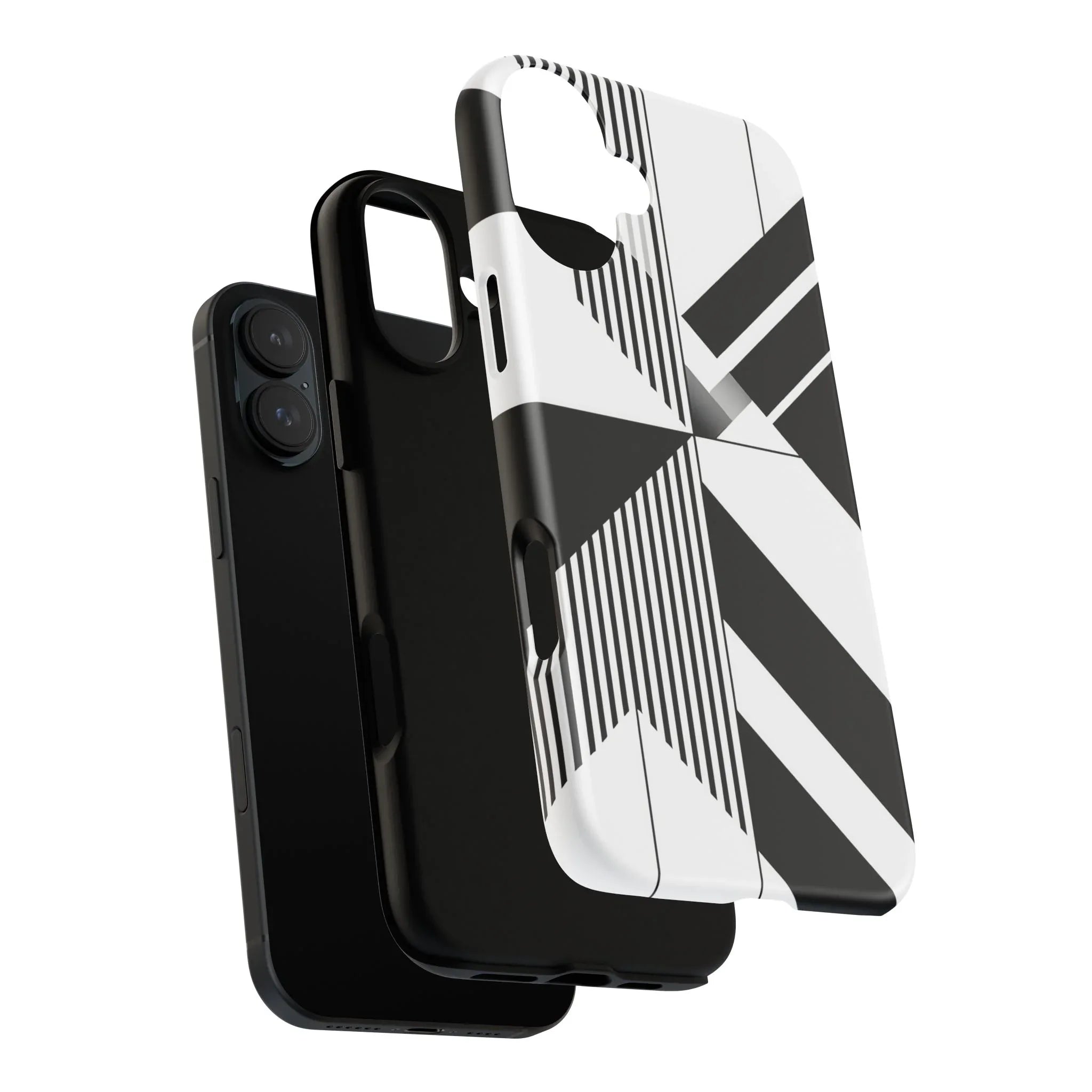 Monochrome Tough Phone Case for iPhone 11-16 and Galaxy S20–S25 - KARARMDESIGN