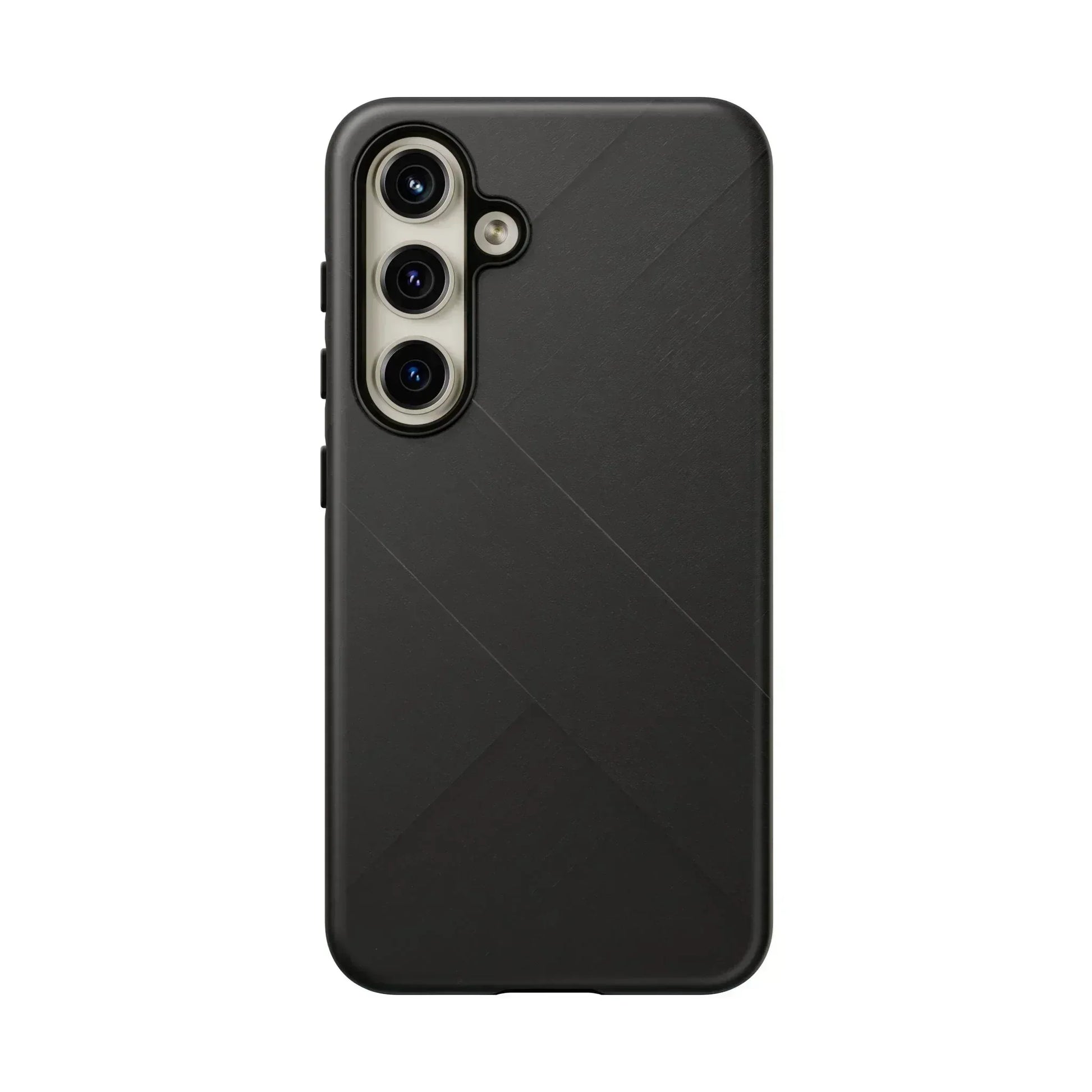 Matte Black Diagonal Line Phone Case for iPhone 8-16 and Galaxy S10-S25 - KARARMDESIGN