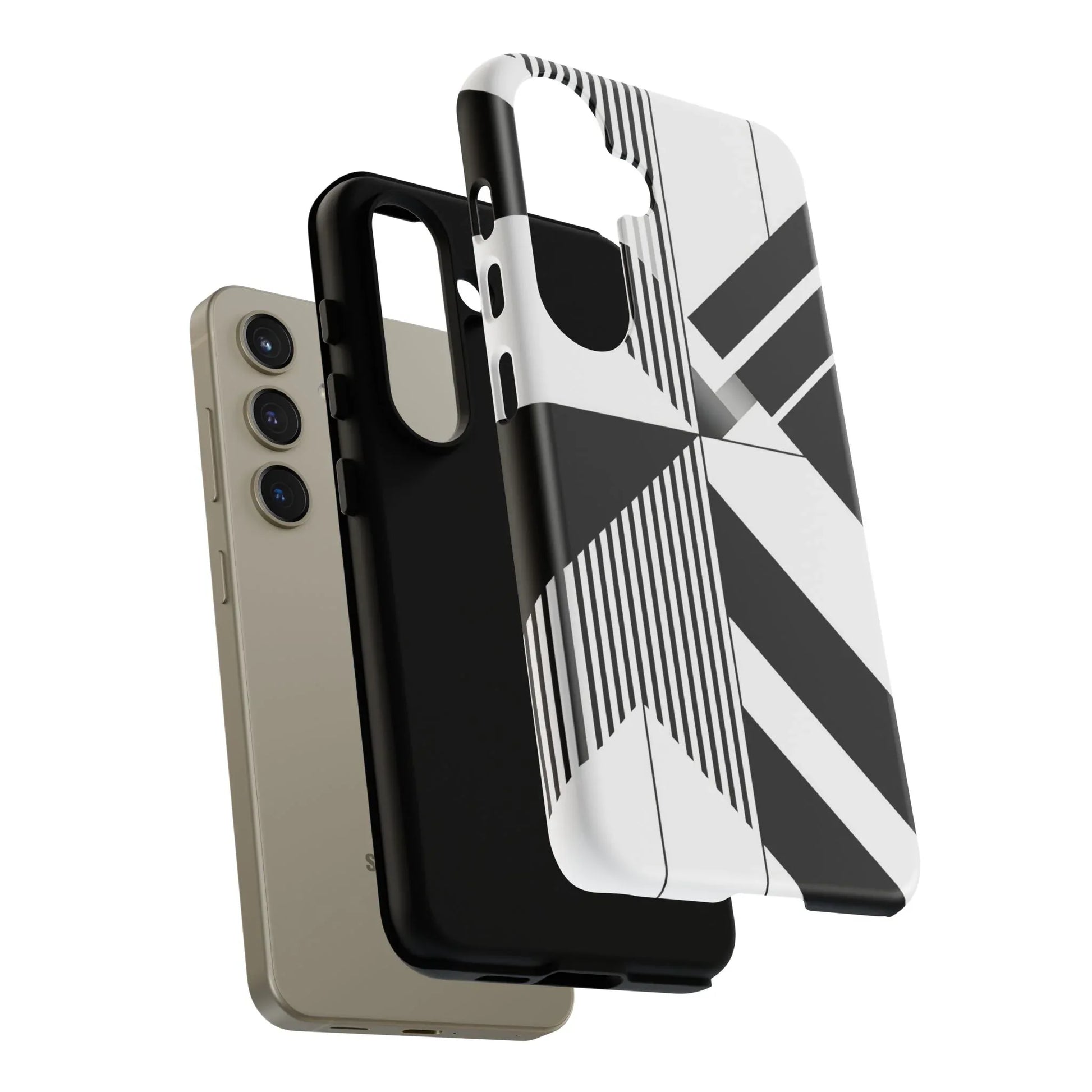 Monochrome Tough Phone Case for iPhone 11-16 and Galaxy S20–S25 - KARARMDESIGN