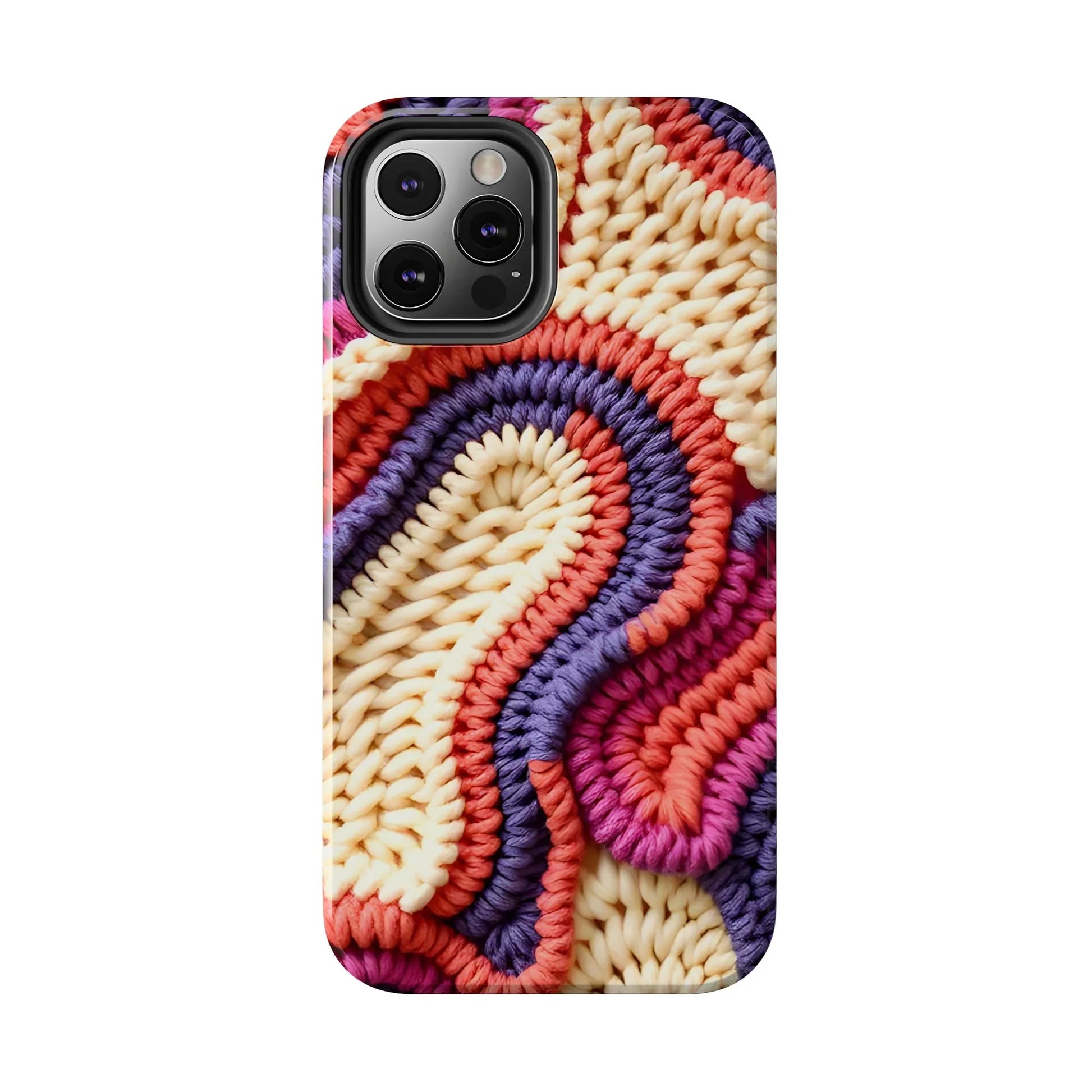 Handwoven Textile Art Phone Case for iPhone 11-17 and Galaxy S21-S25 - KARARMDESIGN