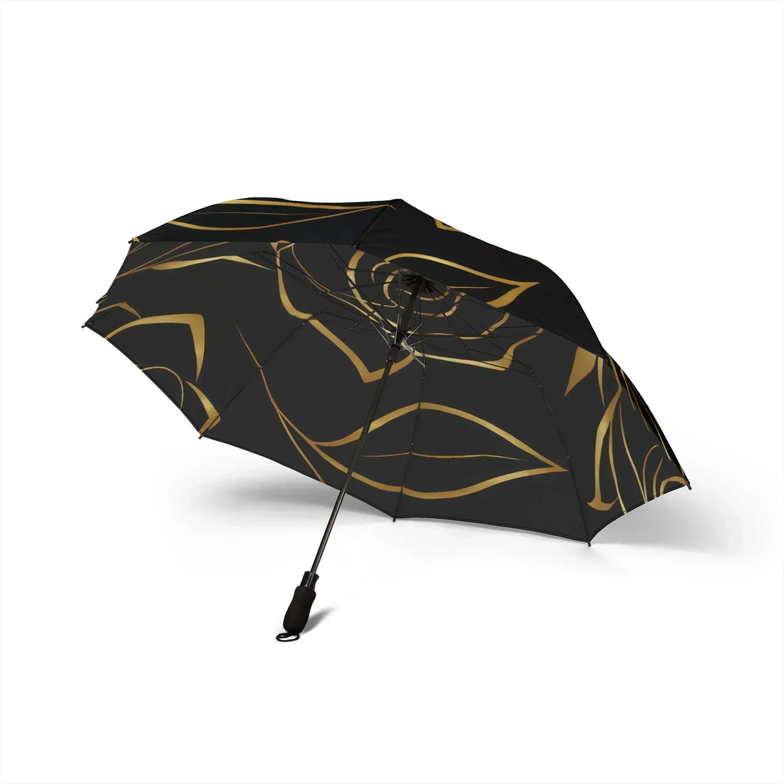 Golden Rose Umbrella Semi-Automatic Foldable Umbrella - KARARMDESIGN