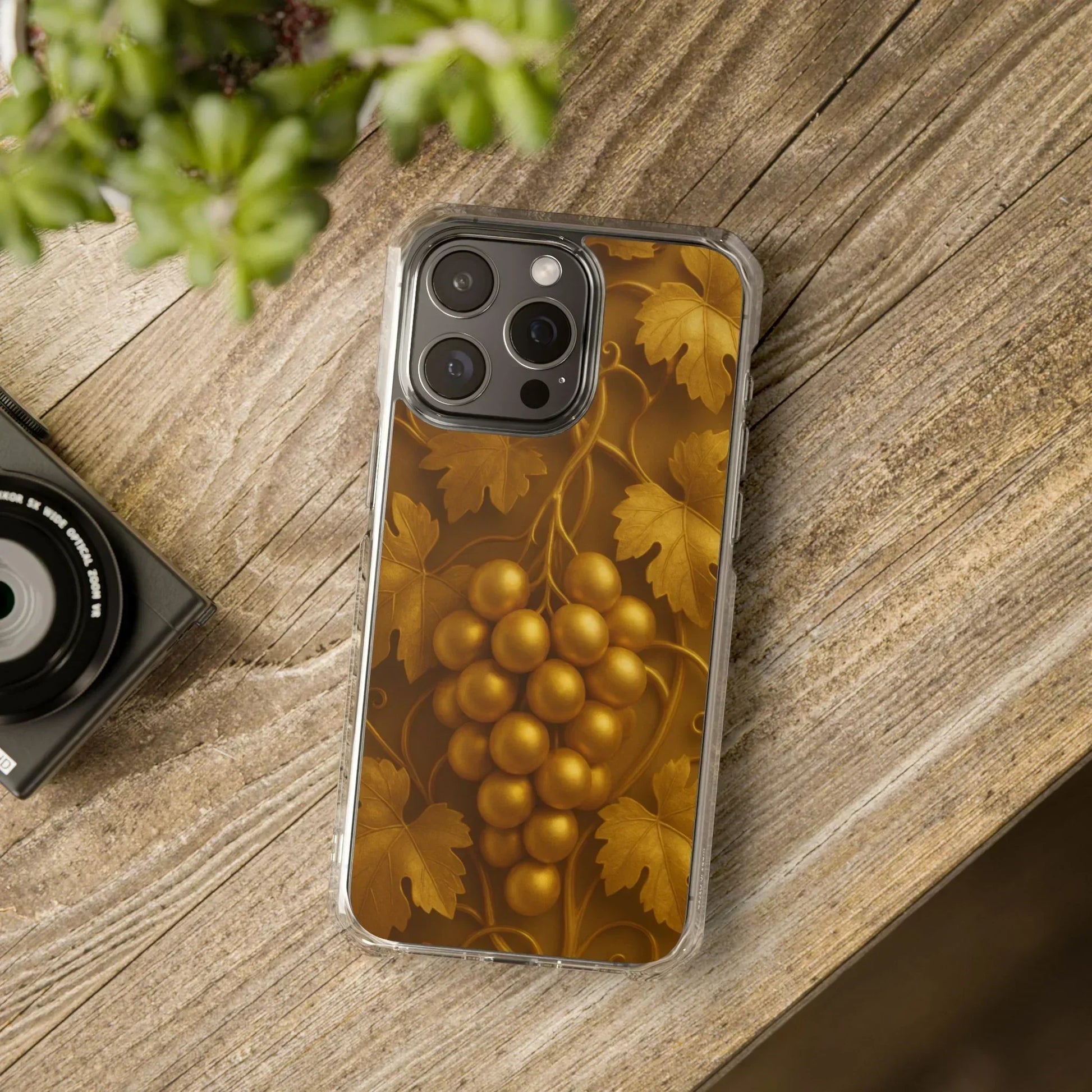 Golden Grapes Phone Case for iPhone 14–16 Models - KarArmDesign