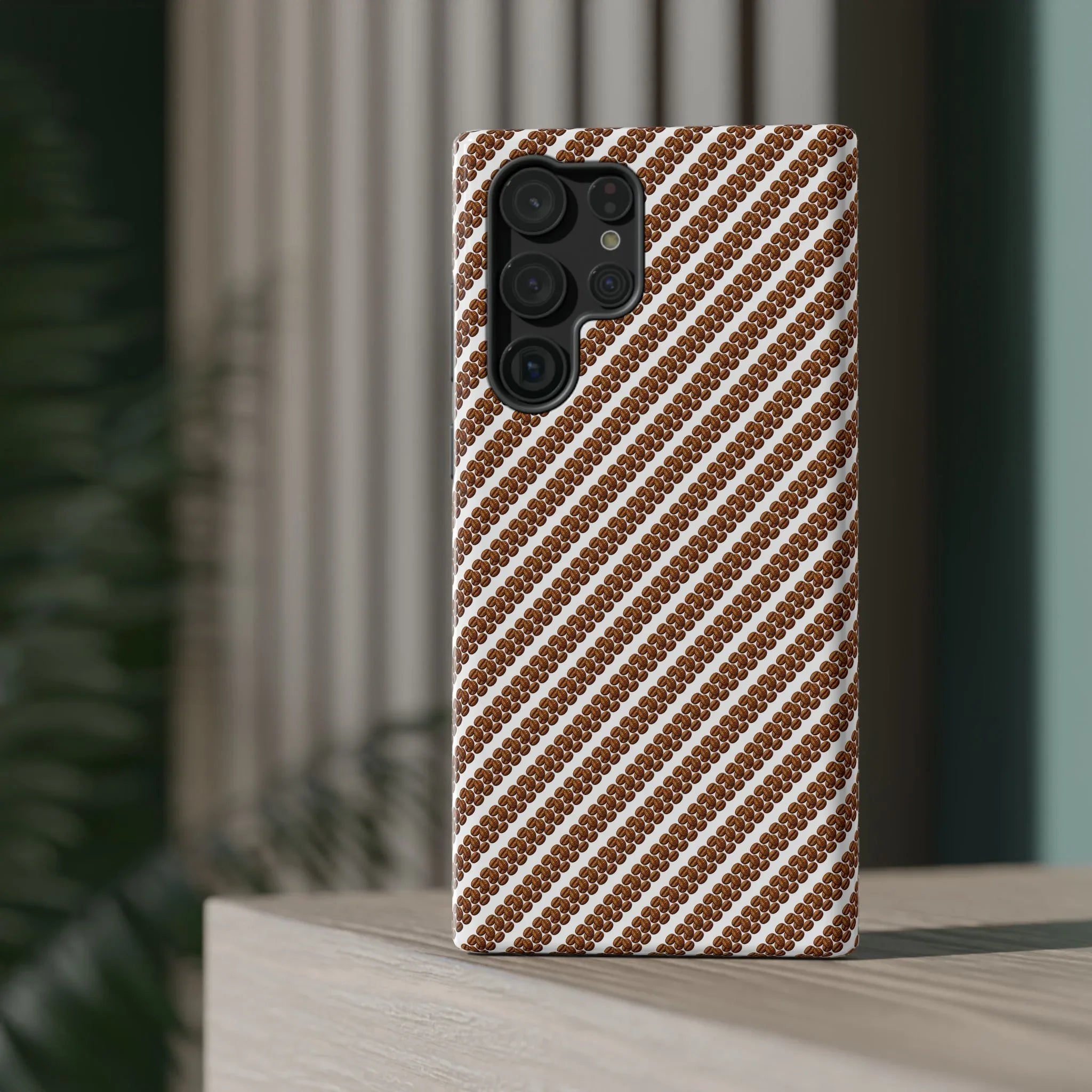 Stylish Coffee Pattern Phone Case for iPhone 11–17 and Galaxy S21–S22 - KARARMDESIGN