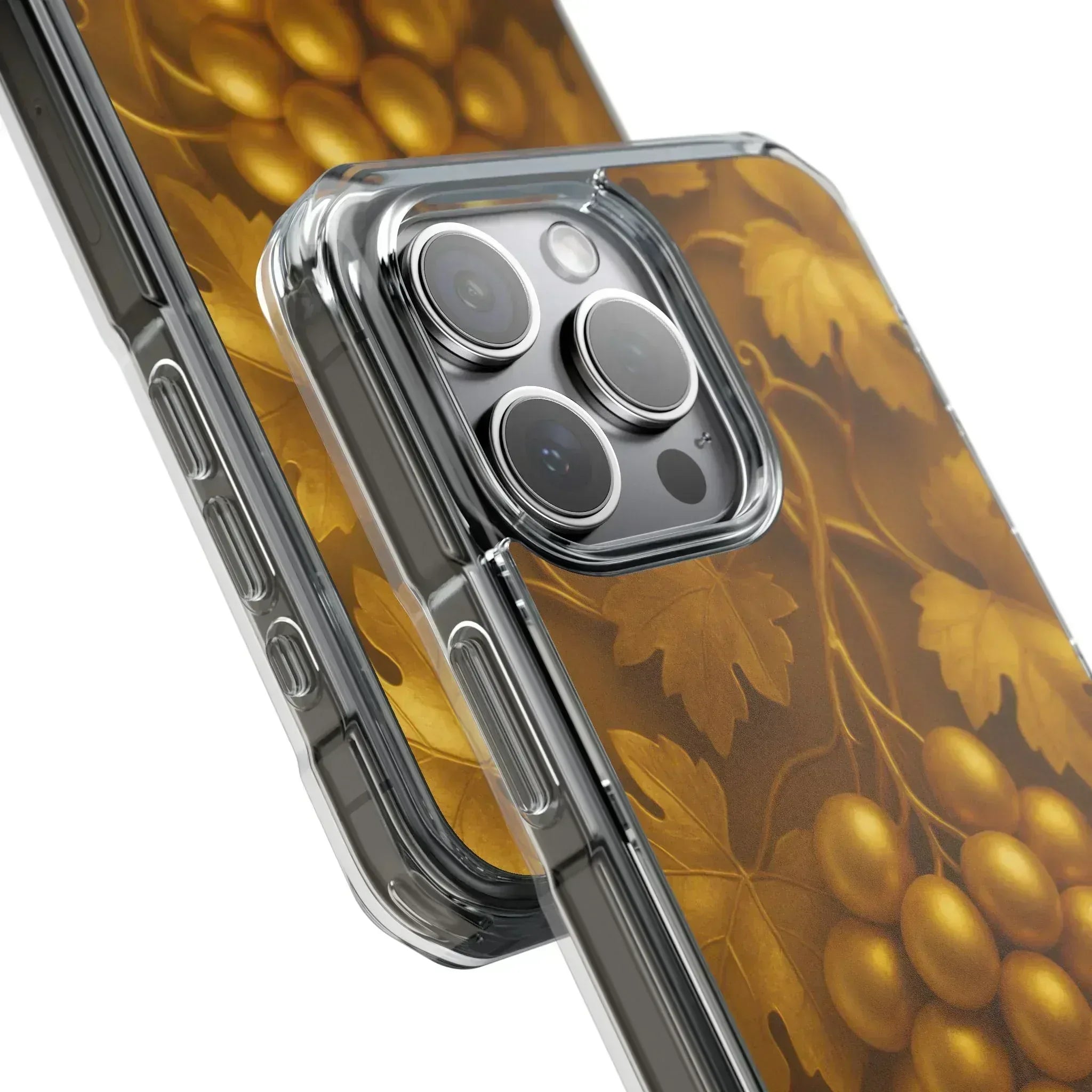 Golden Grapes Phone Case for iPhone 14–16 - KARARMDESIGN