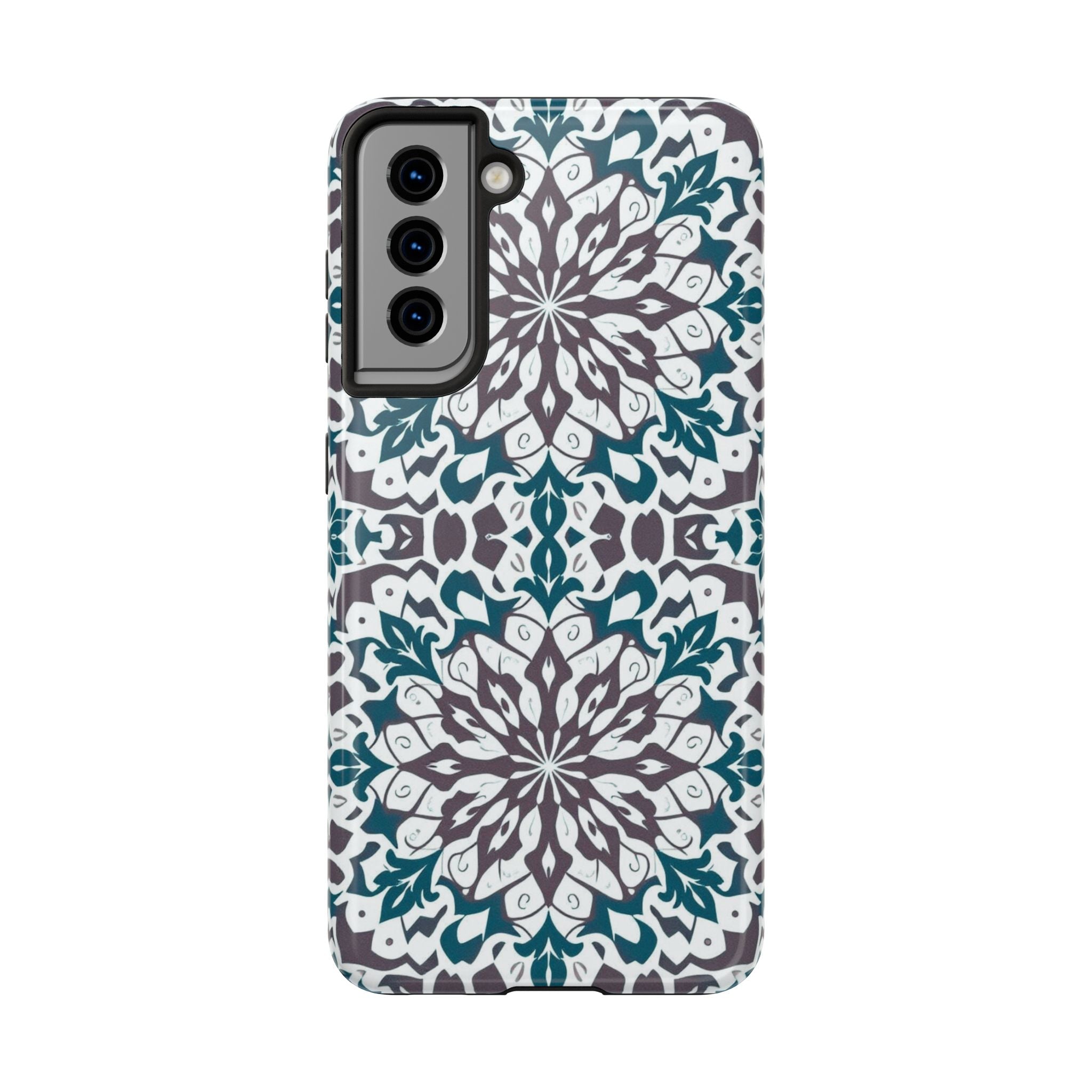 Symmetrical Mandala Phone Case for iPhone 11-17 and Galaxy S21-S25
