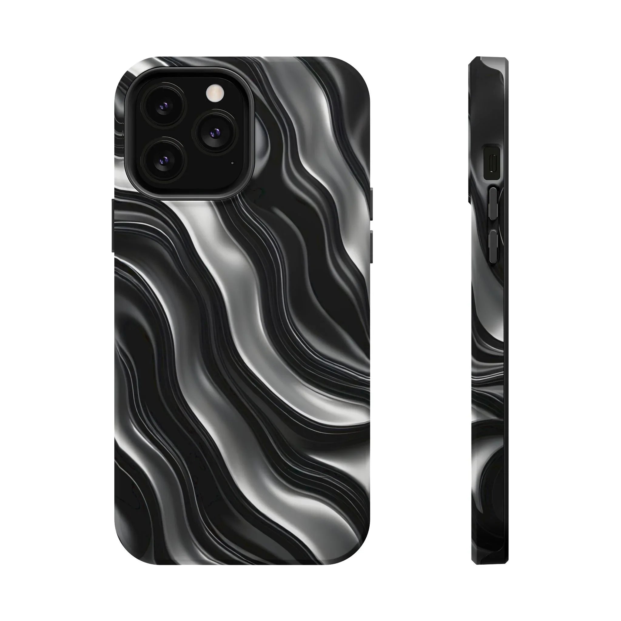 Wavy Illusion Marble Phone Case for iPhone 13-17 - KARARMDESIGN