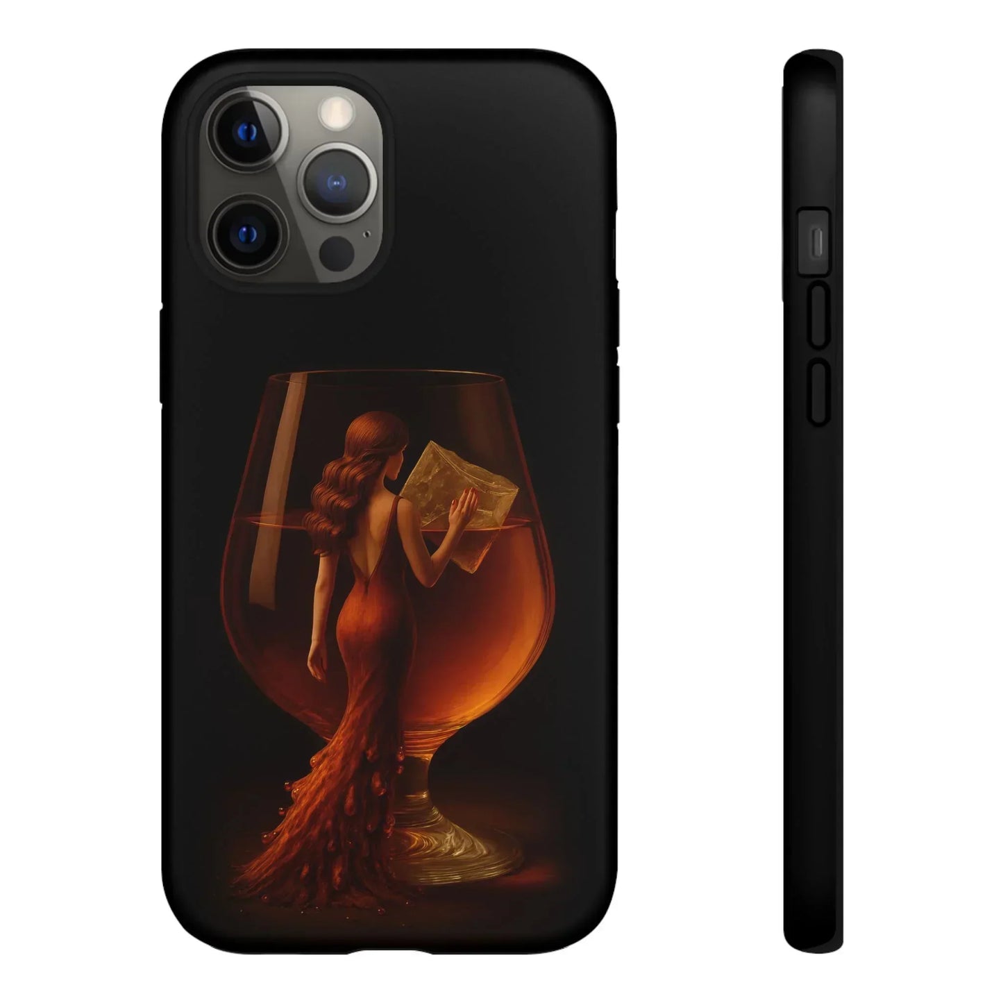 Elegant Midnight Lady Phone Case for iPhone 8-16 and Google Pixel up to 9 Models - KarArmDesign