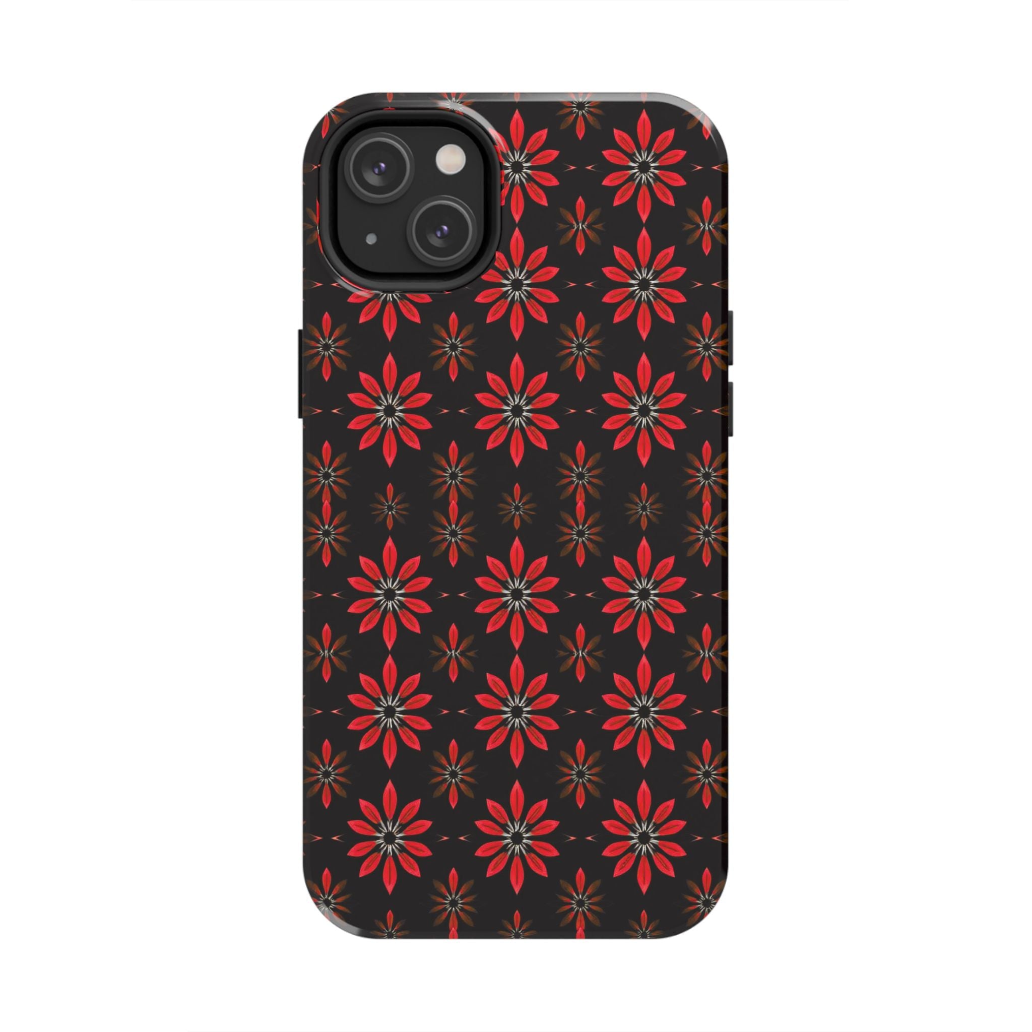 Symmetric Floral Phone Case for iPhone 11-17 and Galaxy S21-S25