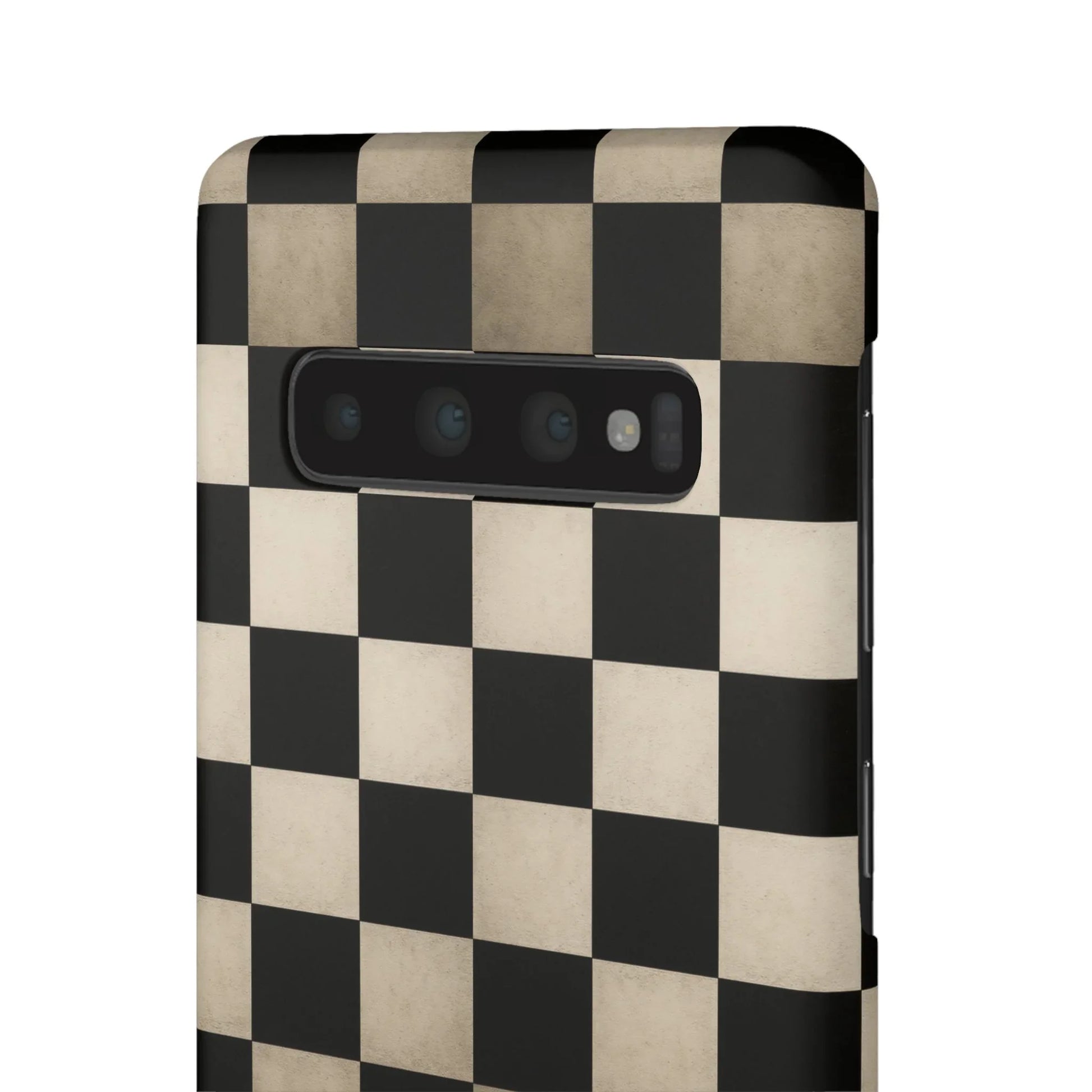 Stylish Matte Checker Phone Case for iPhone 7-16 and Samsung Galaxy S10-S24 Models - KarArmDesign