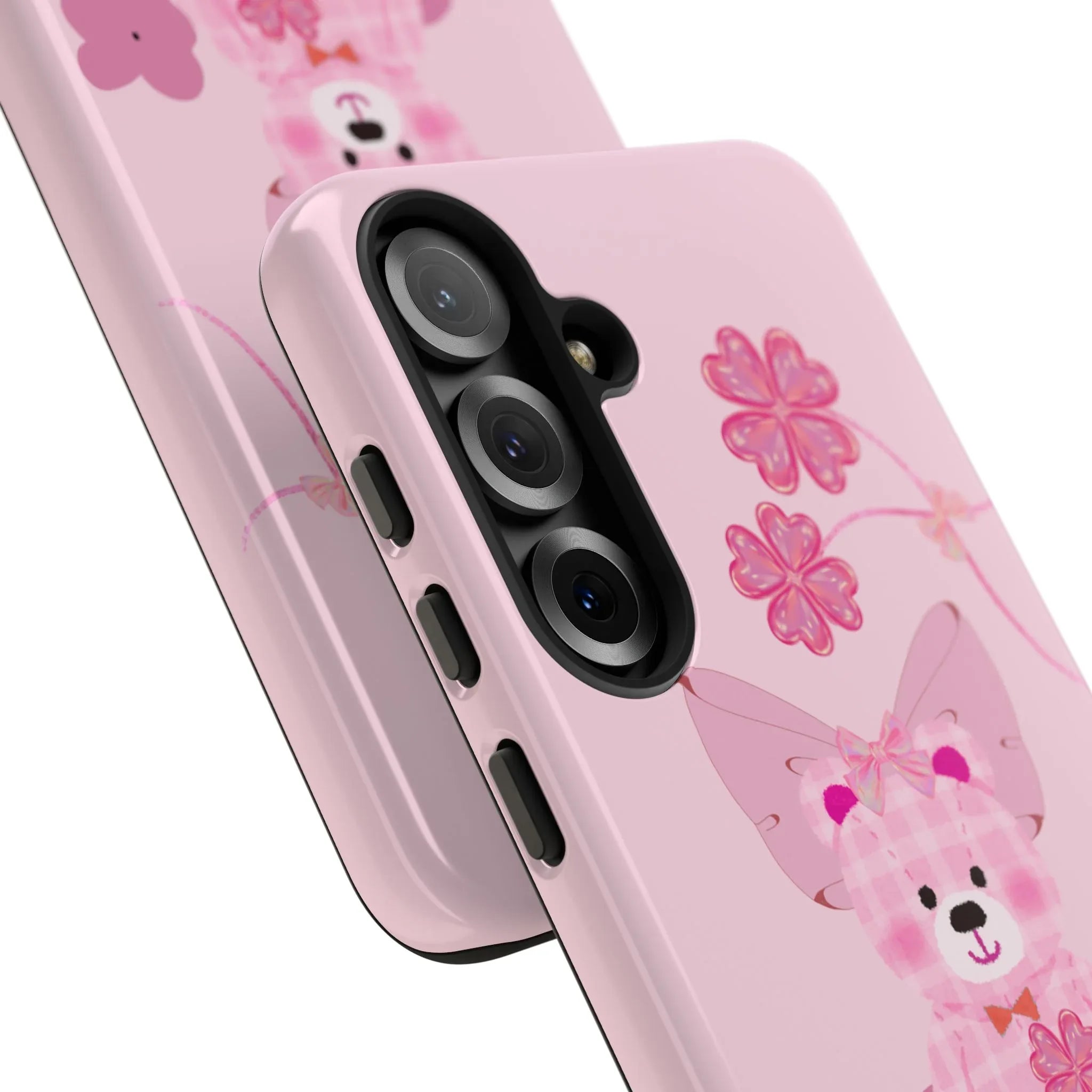 Pink Teddy Bear Phone Cases for iPhone, Pixel and Galaxy - KARARMDESIGN