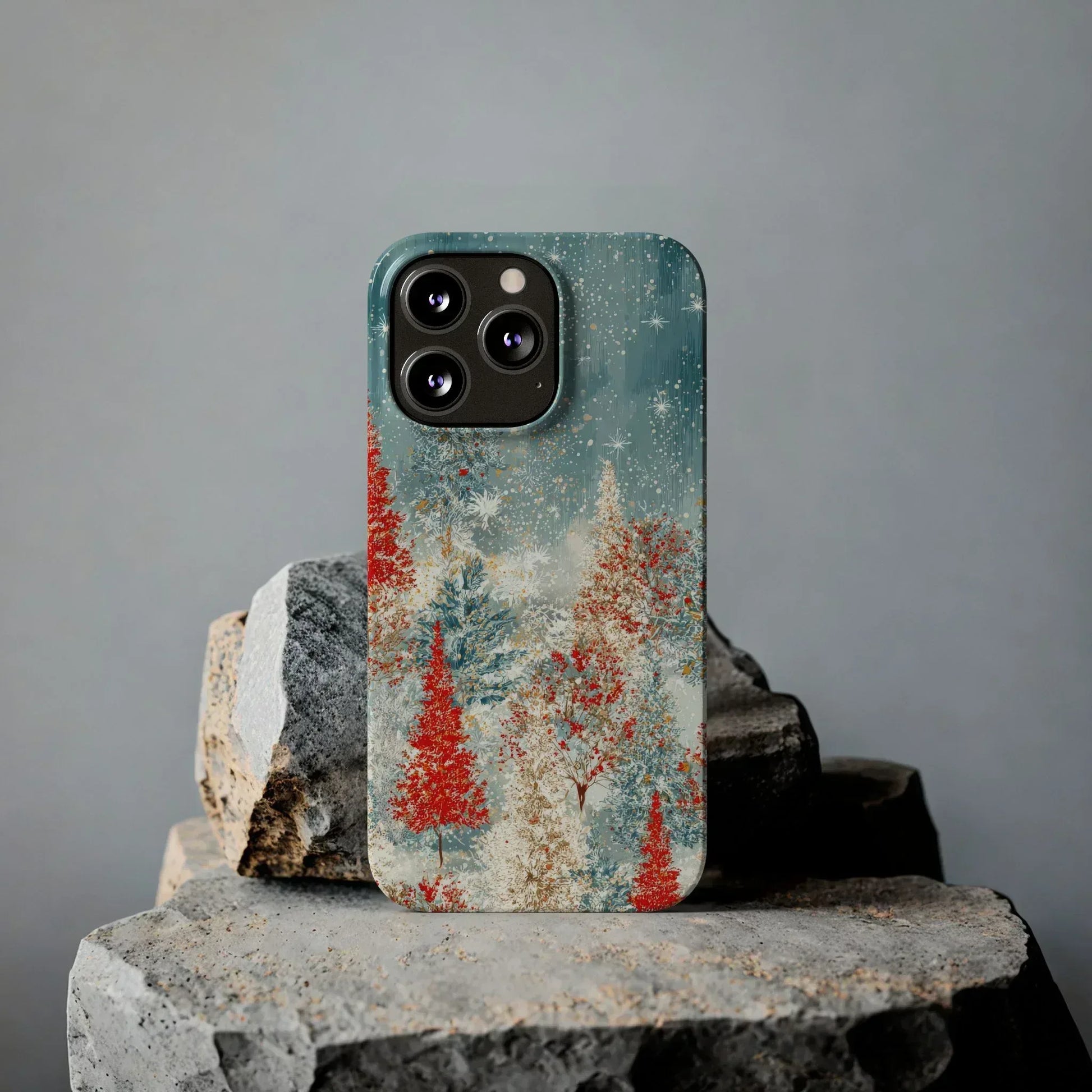 Snowy Forest Phone Case for iPhone 11-17 - KARARMDESIGN